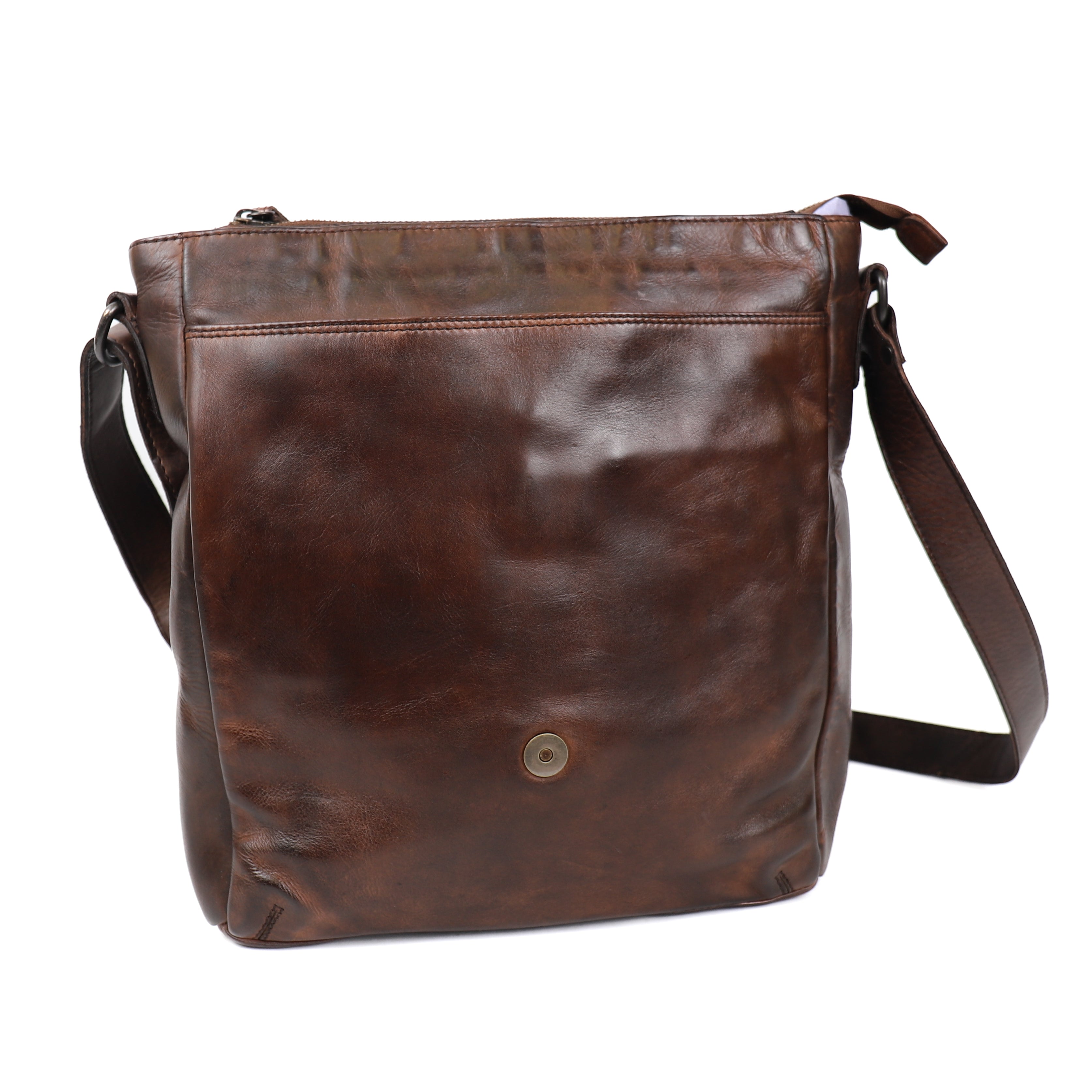 Schoudertas 'Dustin' bruin
