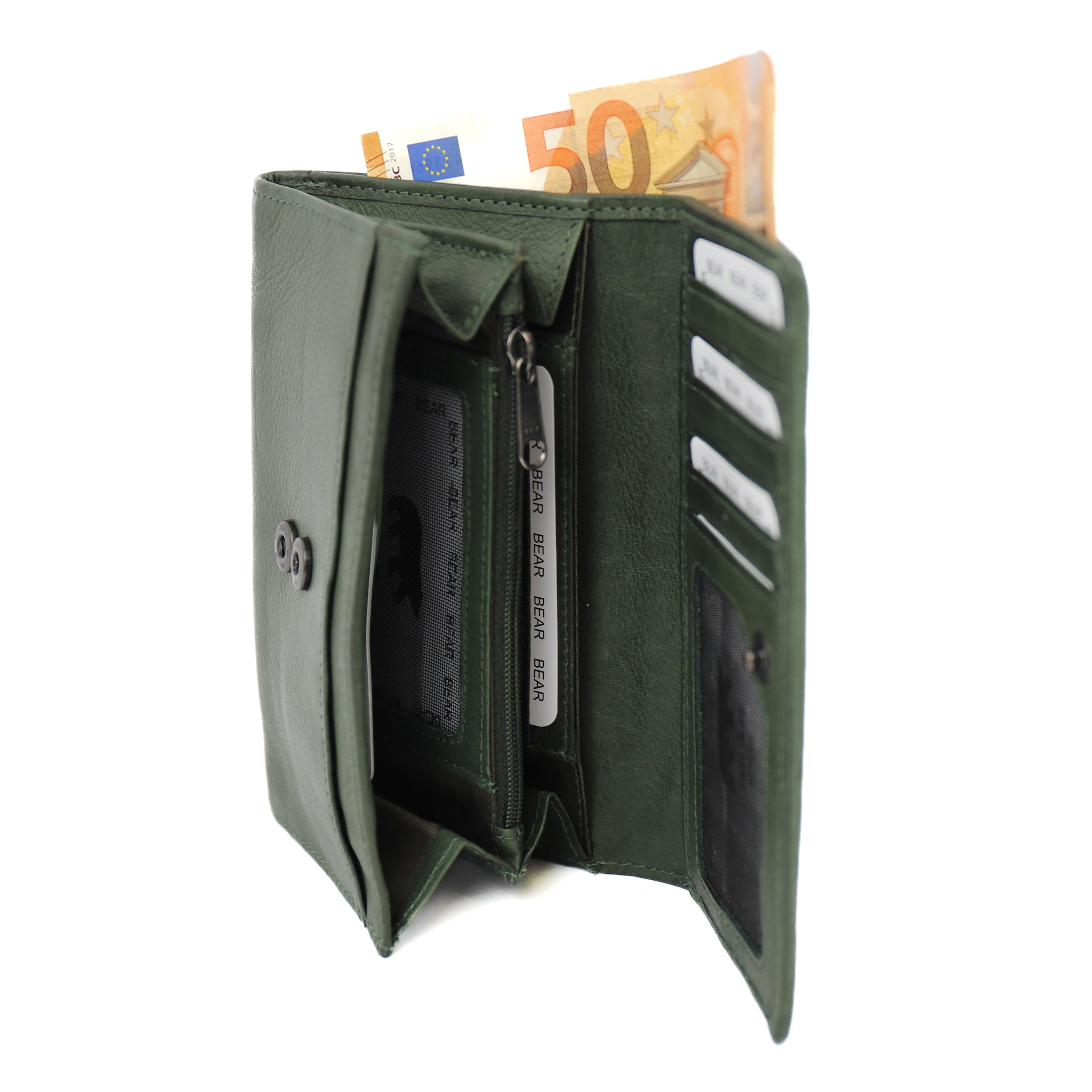 Overslag portemonnee 'Sweety' XL groen