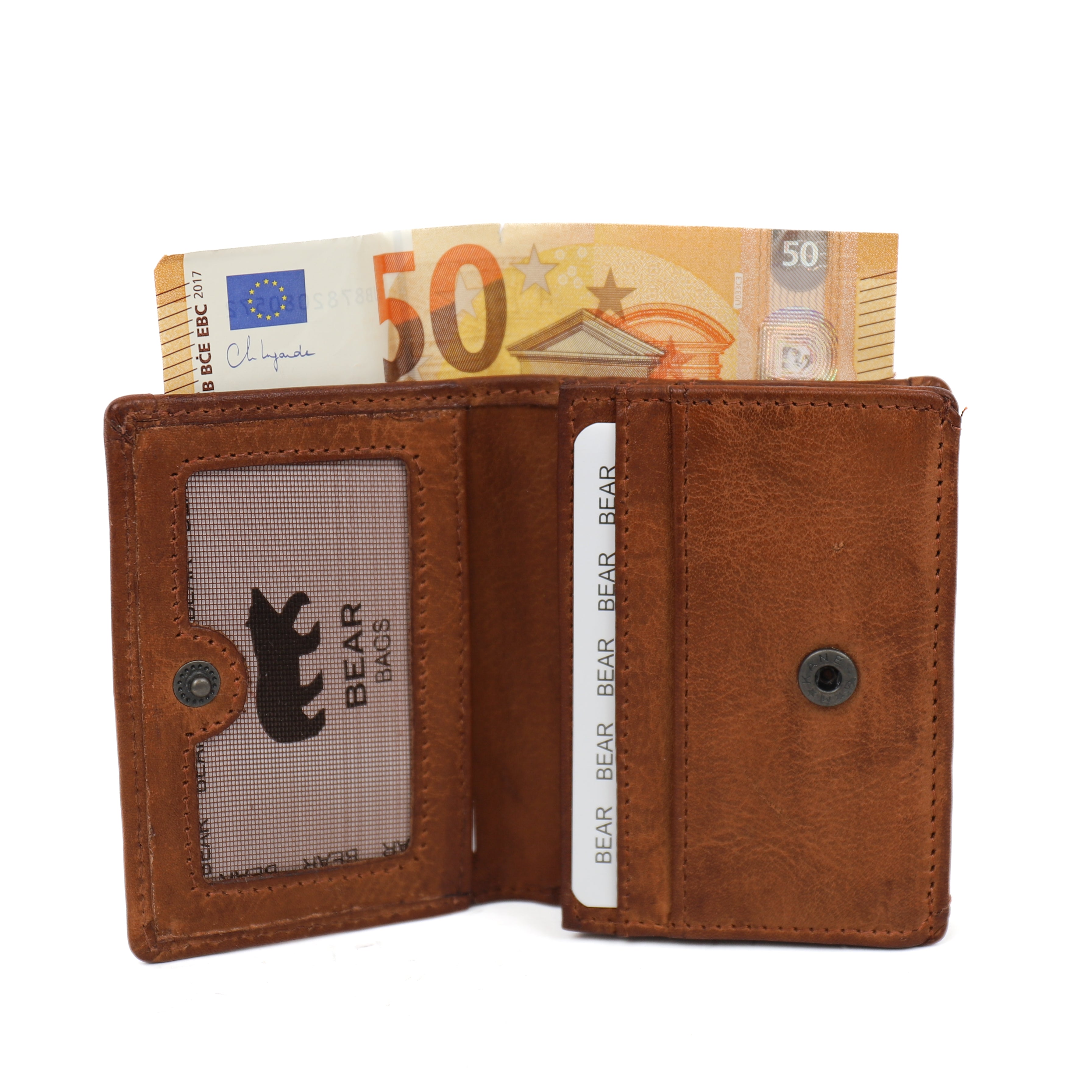 Portemonneetje 'Martine' cognac