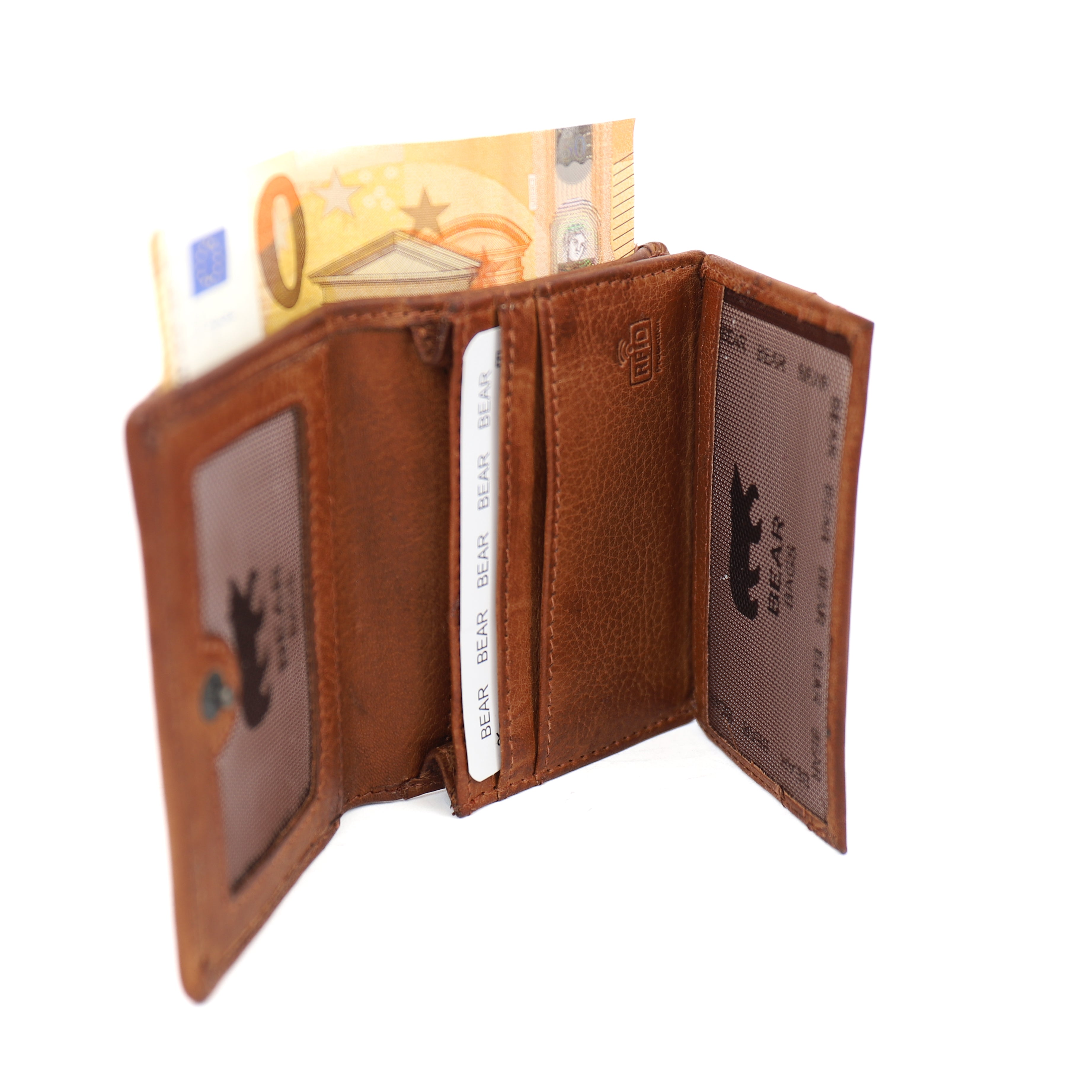 Portemonneetje 'Martine' cognac