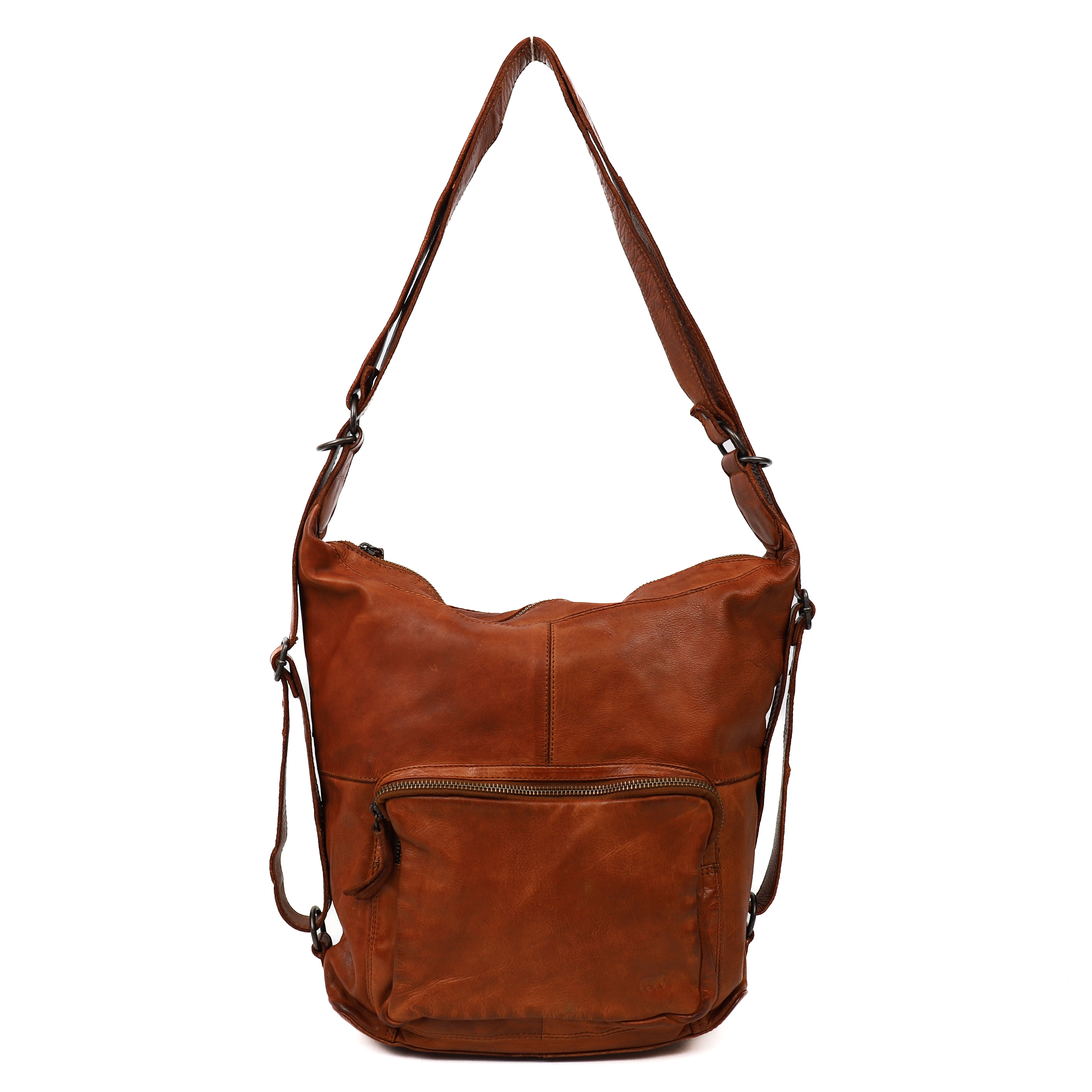 Rugzak/schoudertas 'Corina' cognac
