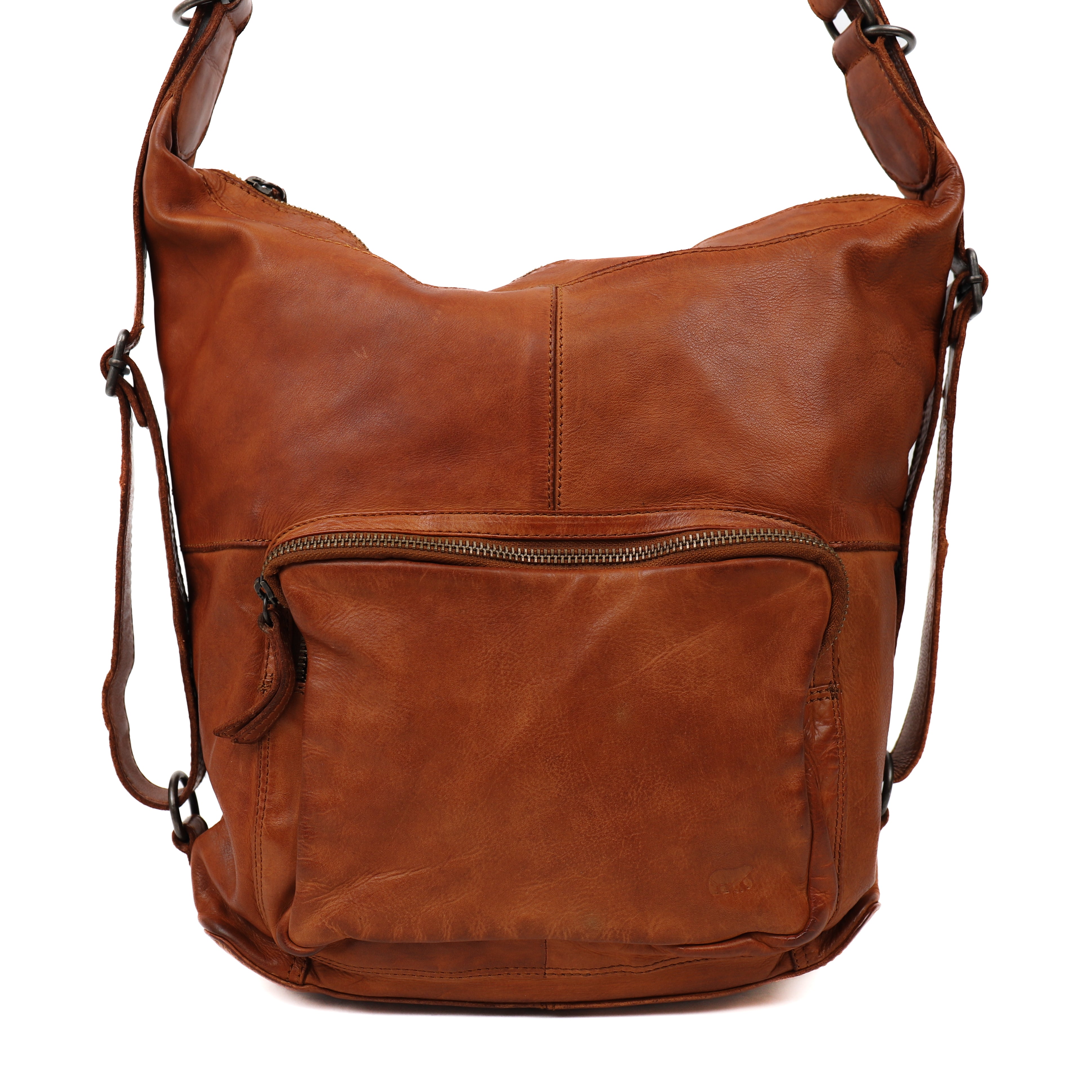 Rugzak/schoudertas 'Corina' cognac