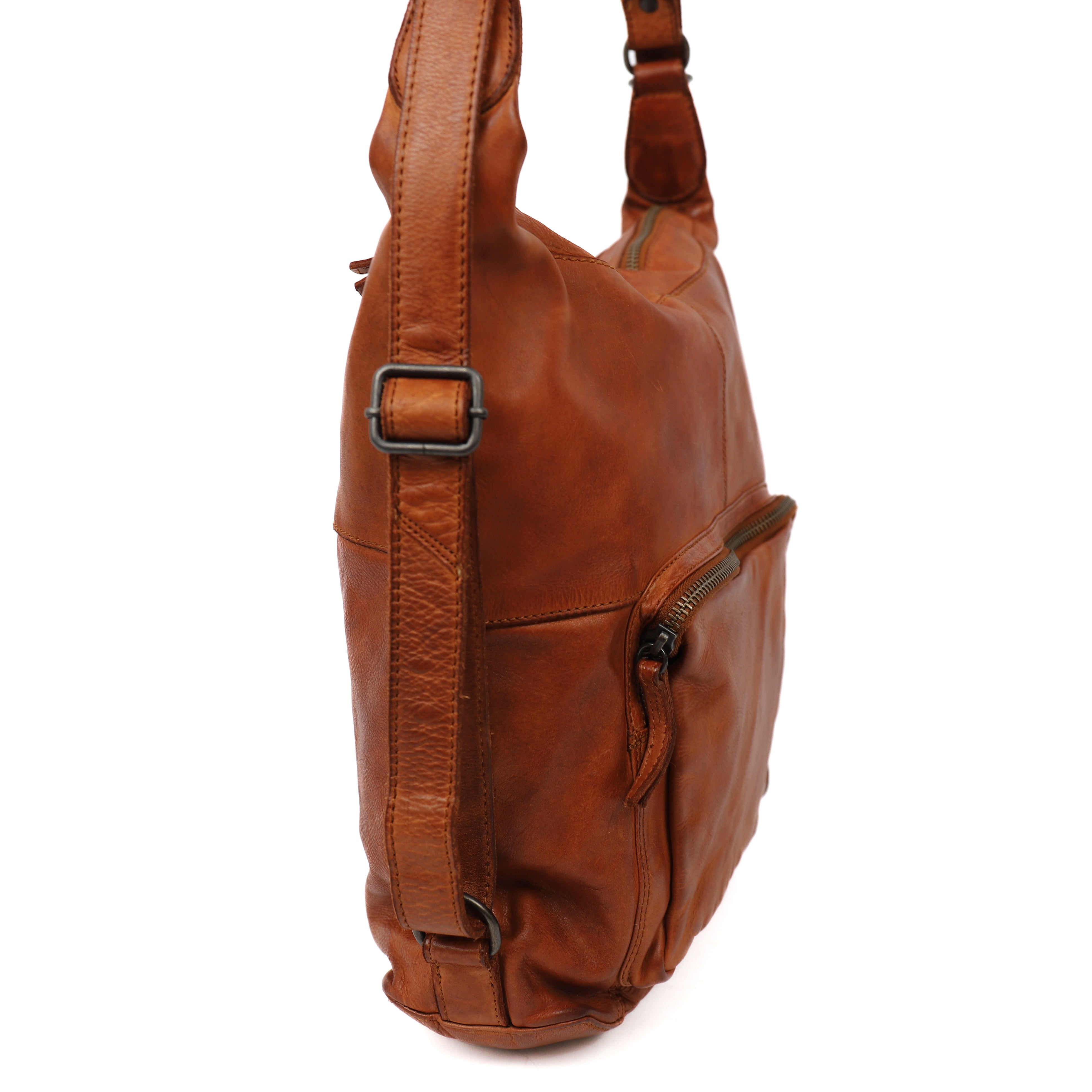 Rugzak/schoudertas 'Corina' cognac