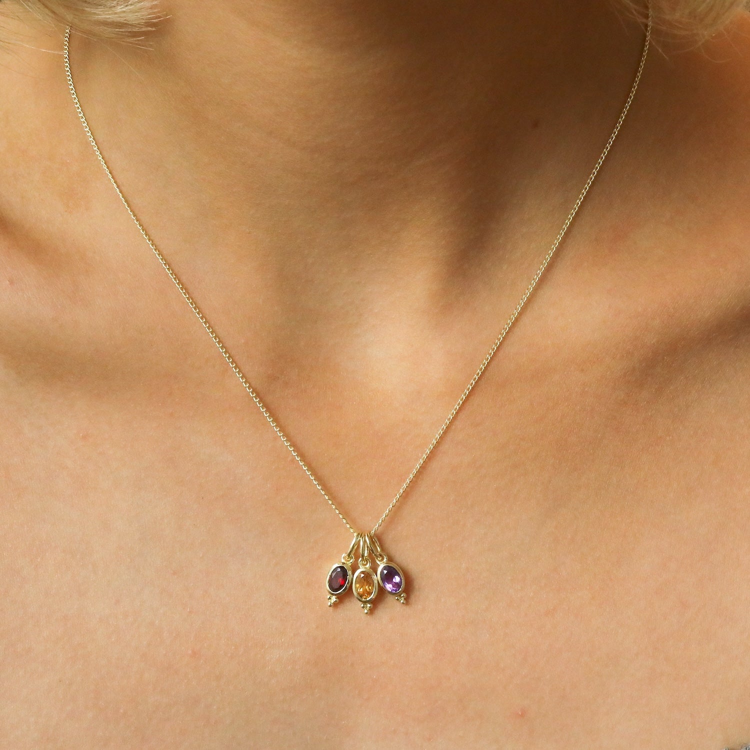 Birthstone Hanger | Gold plated brass