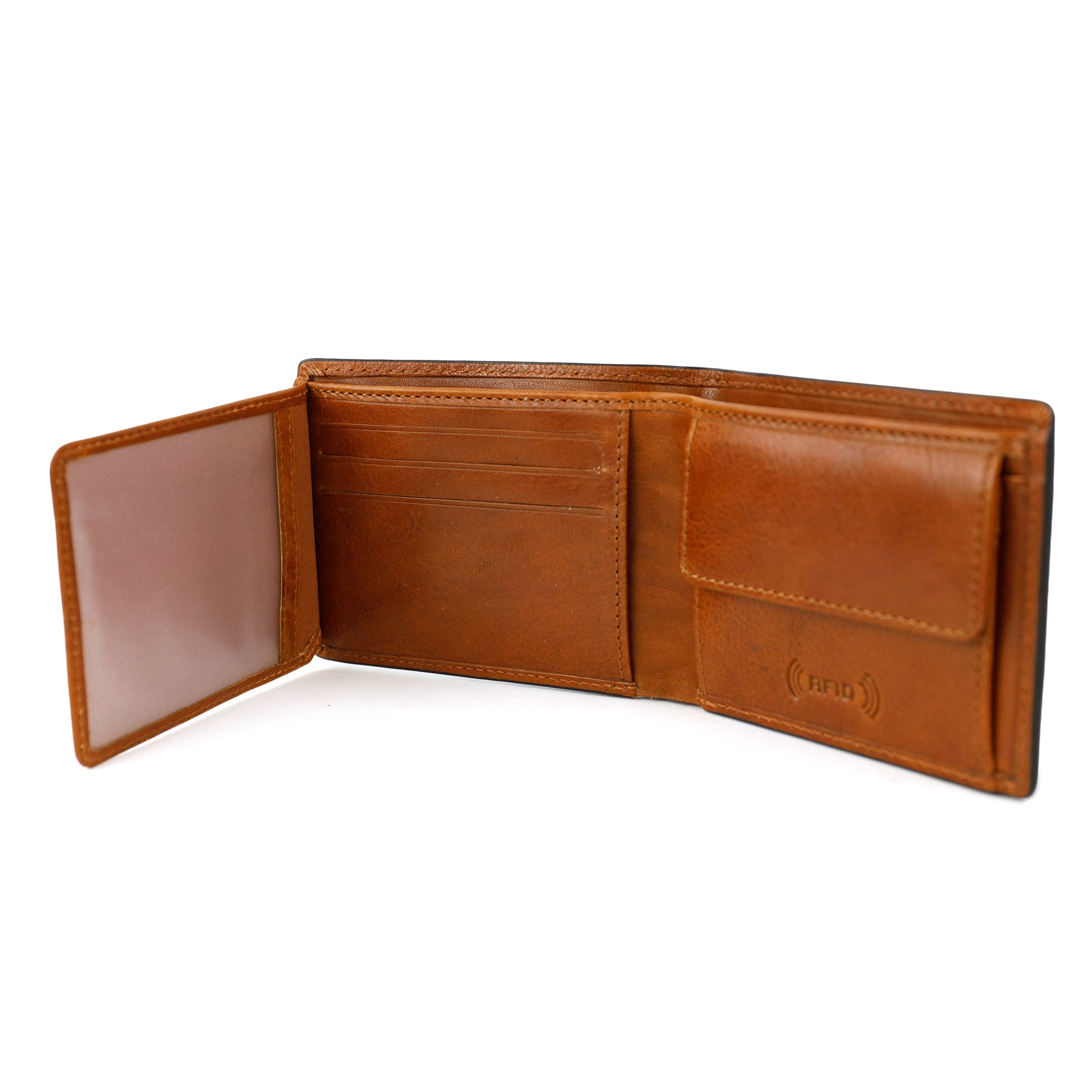 Luxe heren portemonnee/billfold 'Stefano' cognac