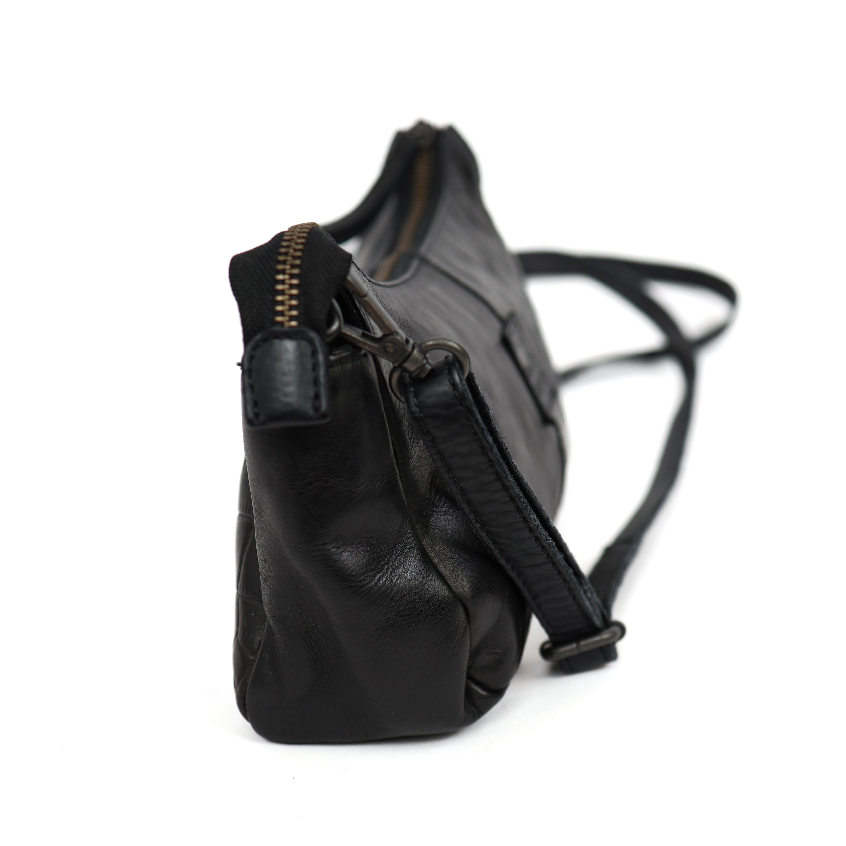 Small shoulder bag 'Zeynep' black croco