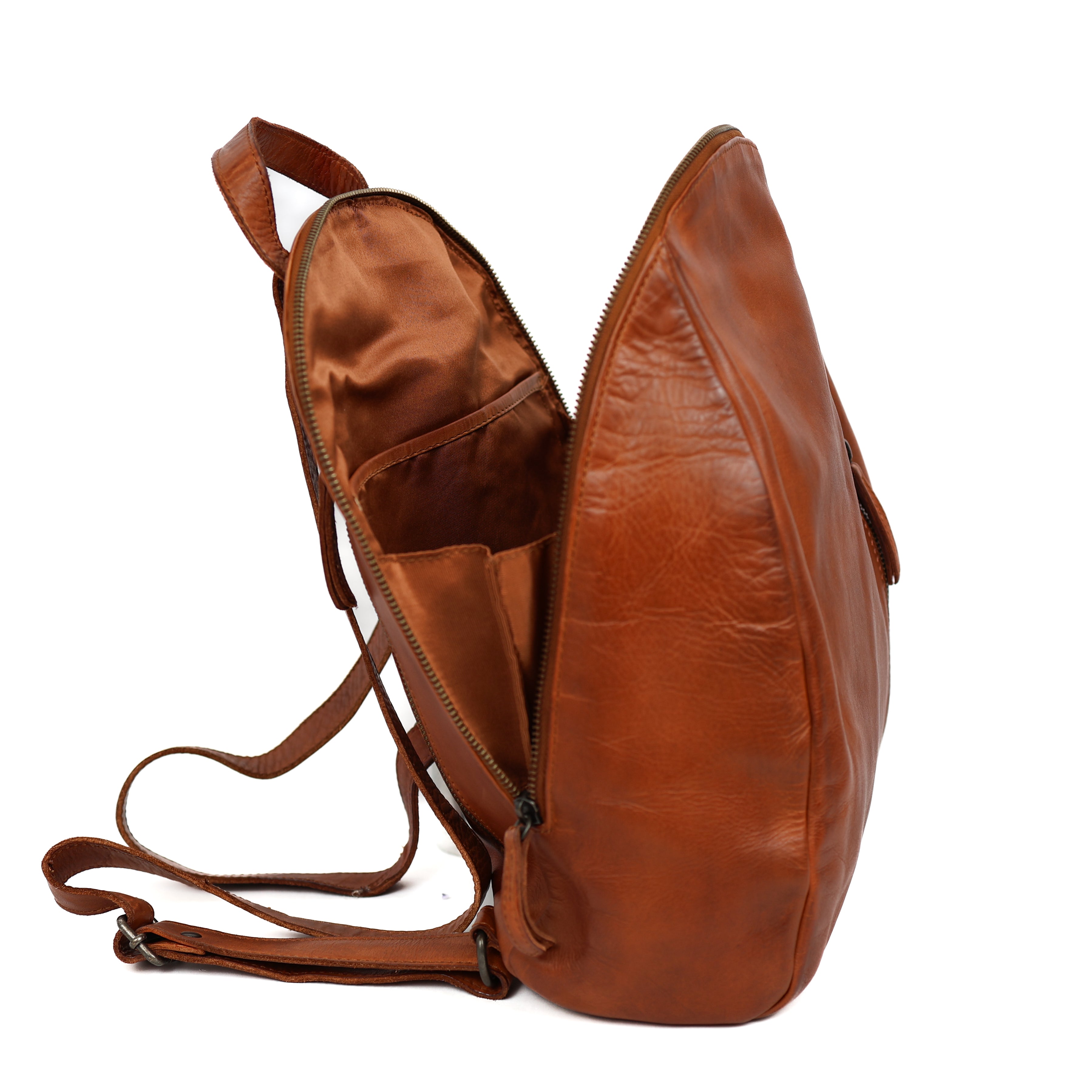 Middelgrote rugzak 'Monika' cognac