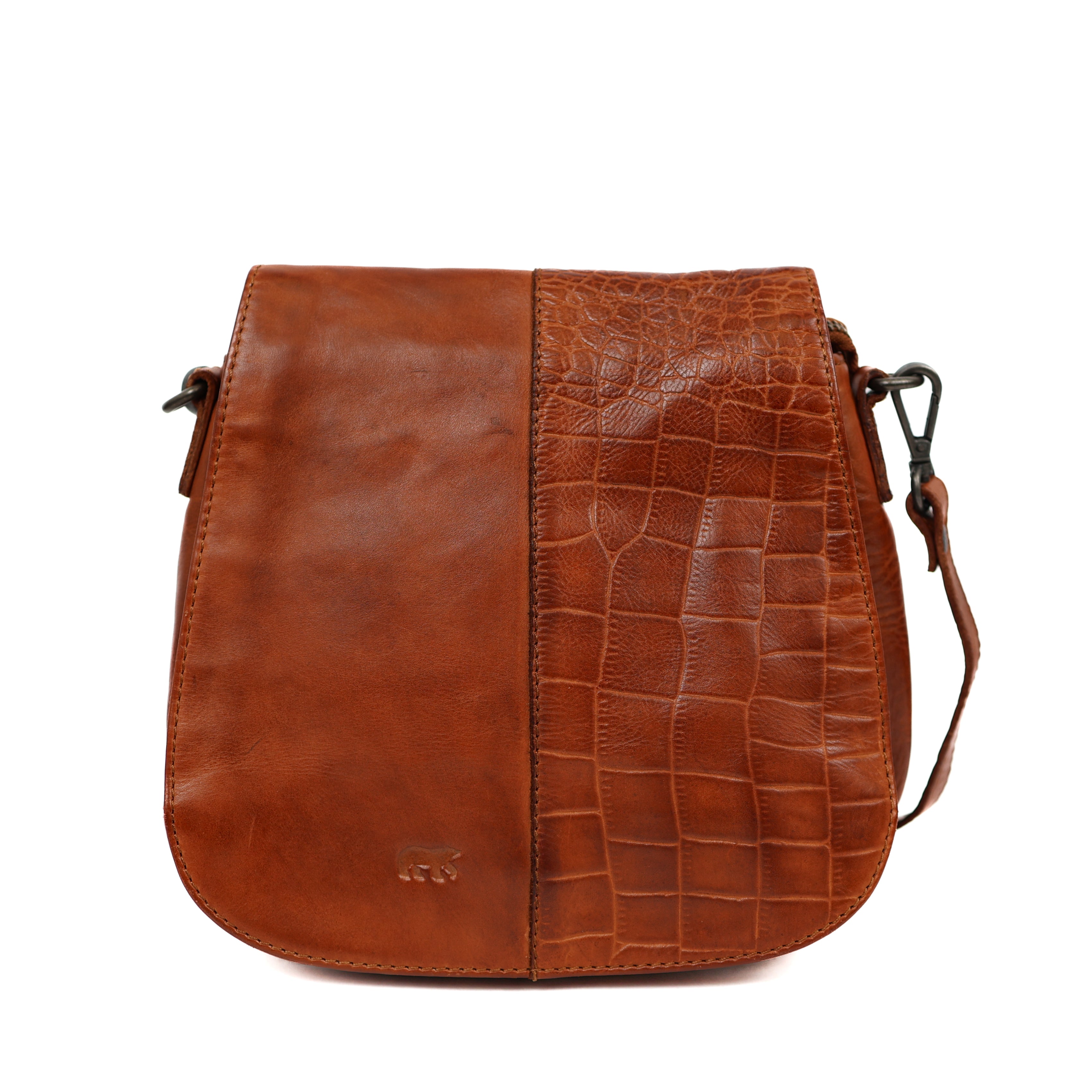 Schoudertasje 'Jennie' cognac croco