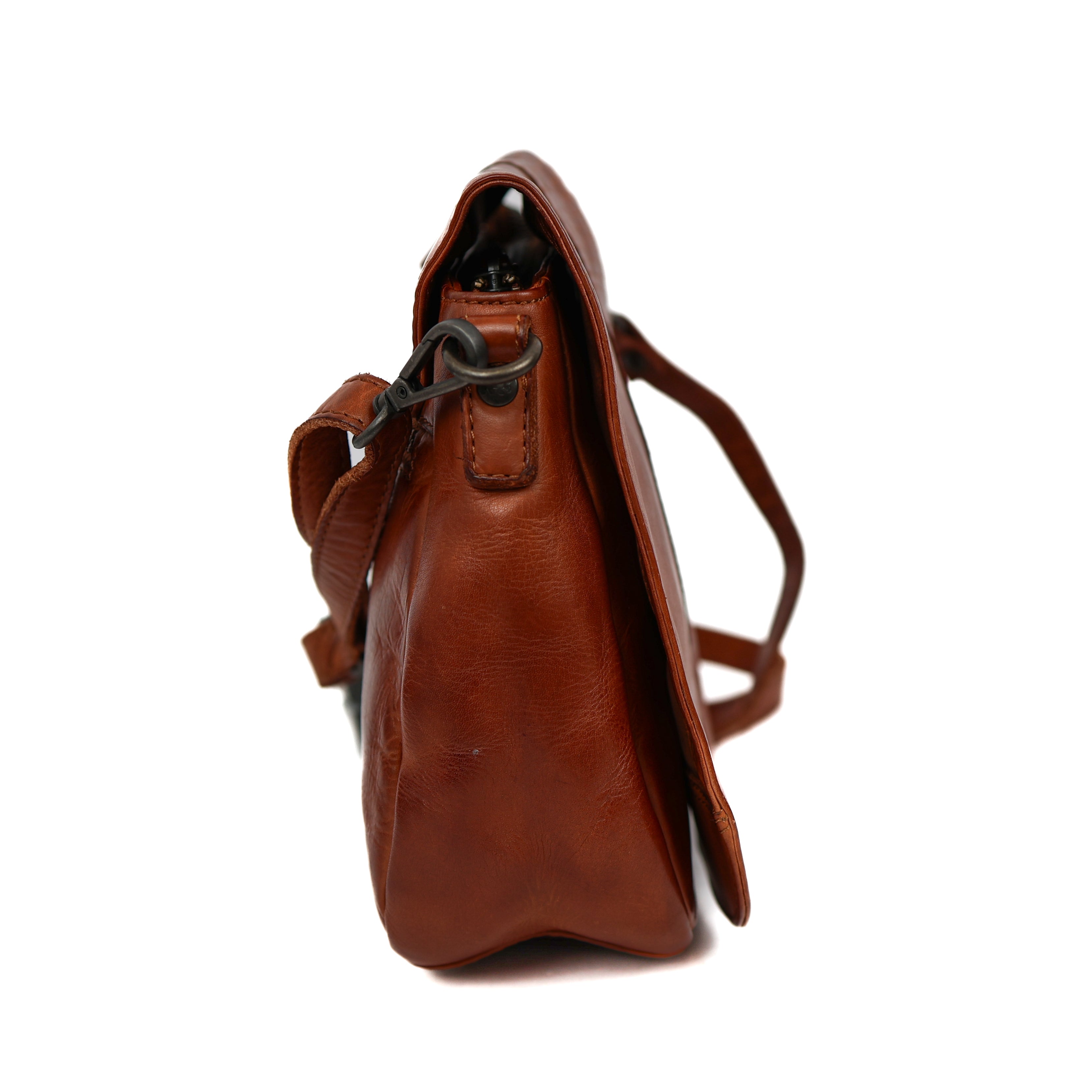 Shoulder bag 'Jennie' cognac croco