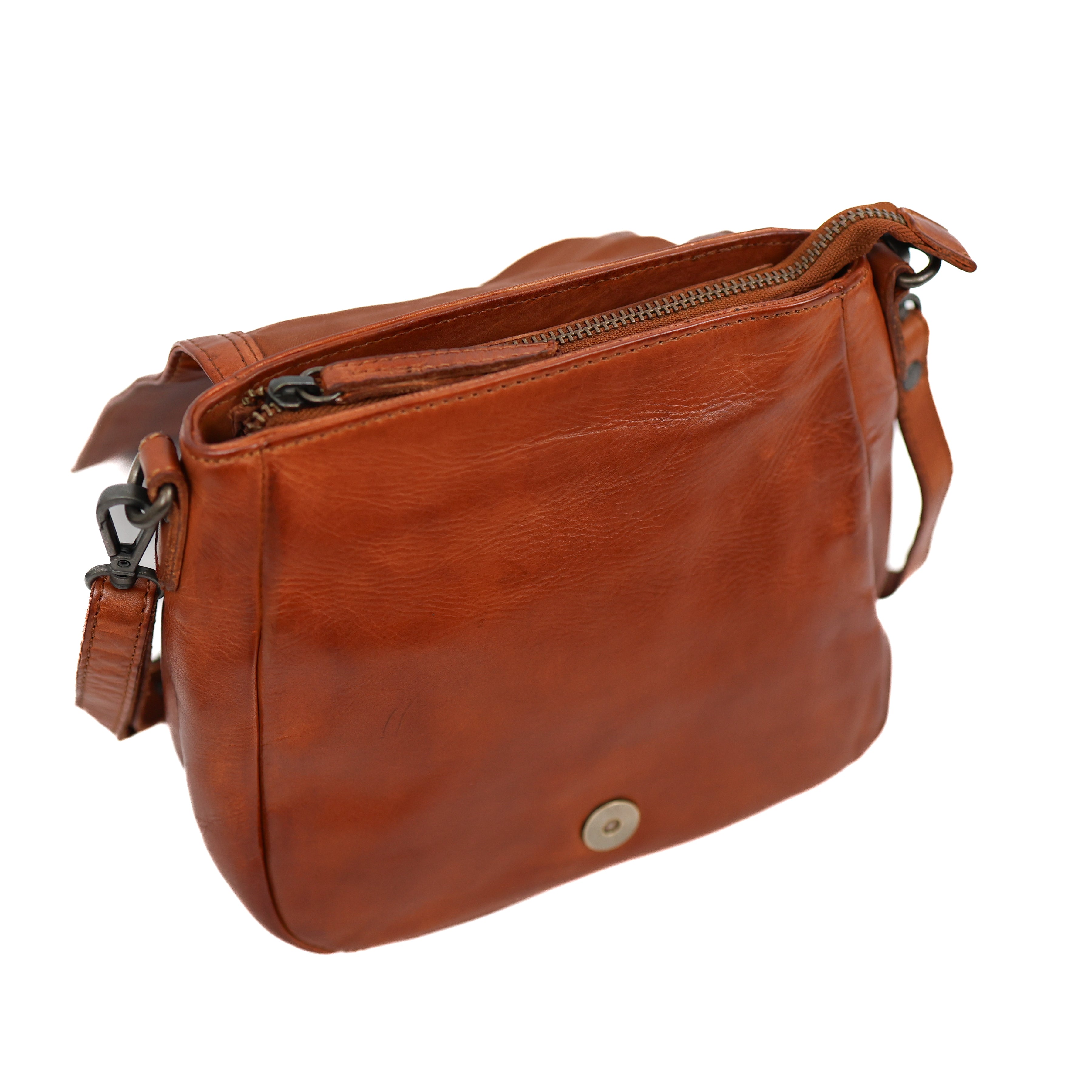 Shoulder bag 'Jennie' cognac croco