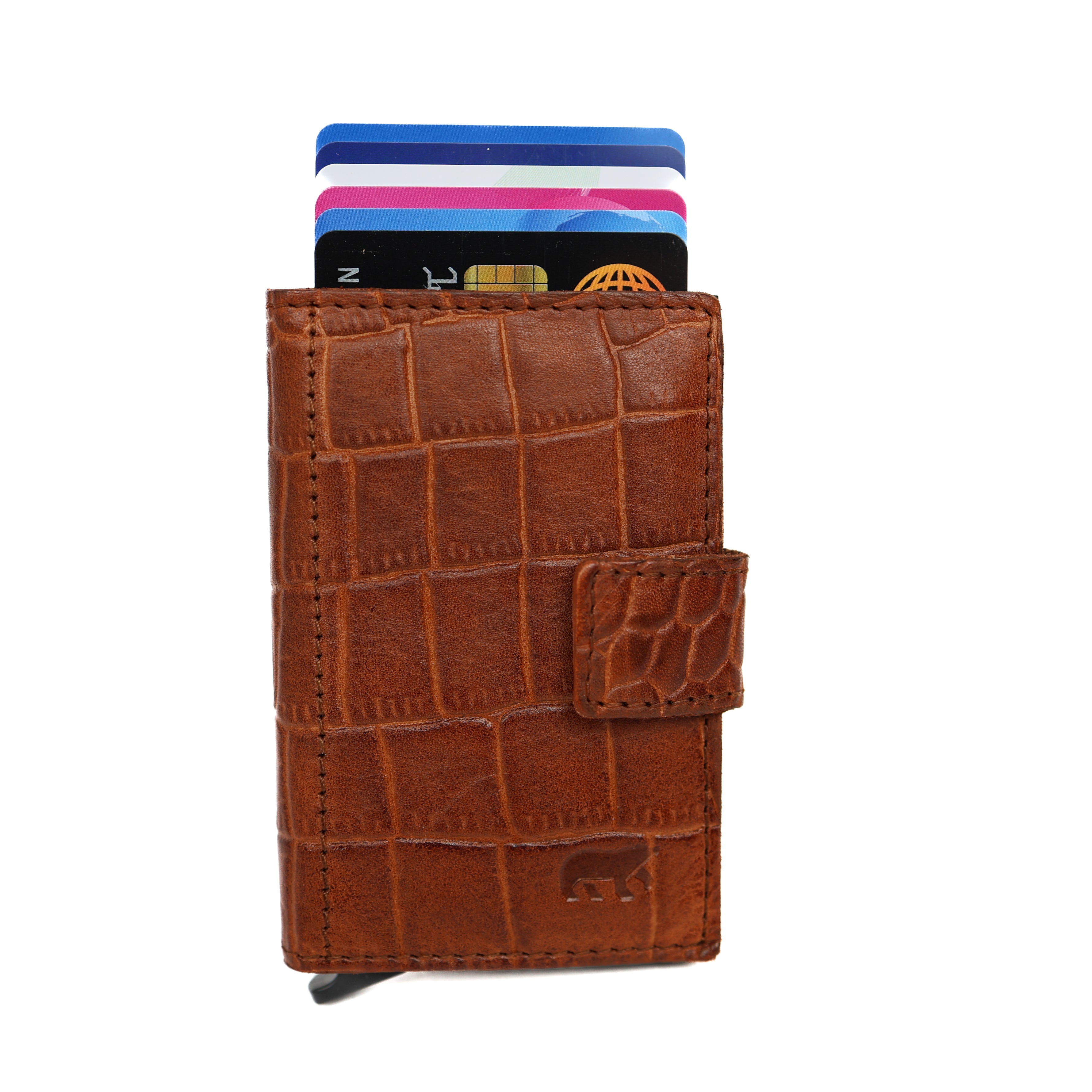 RFID Pasjeshouder 'Pip´ croco cognac