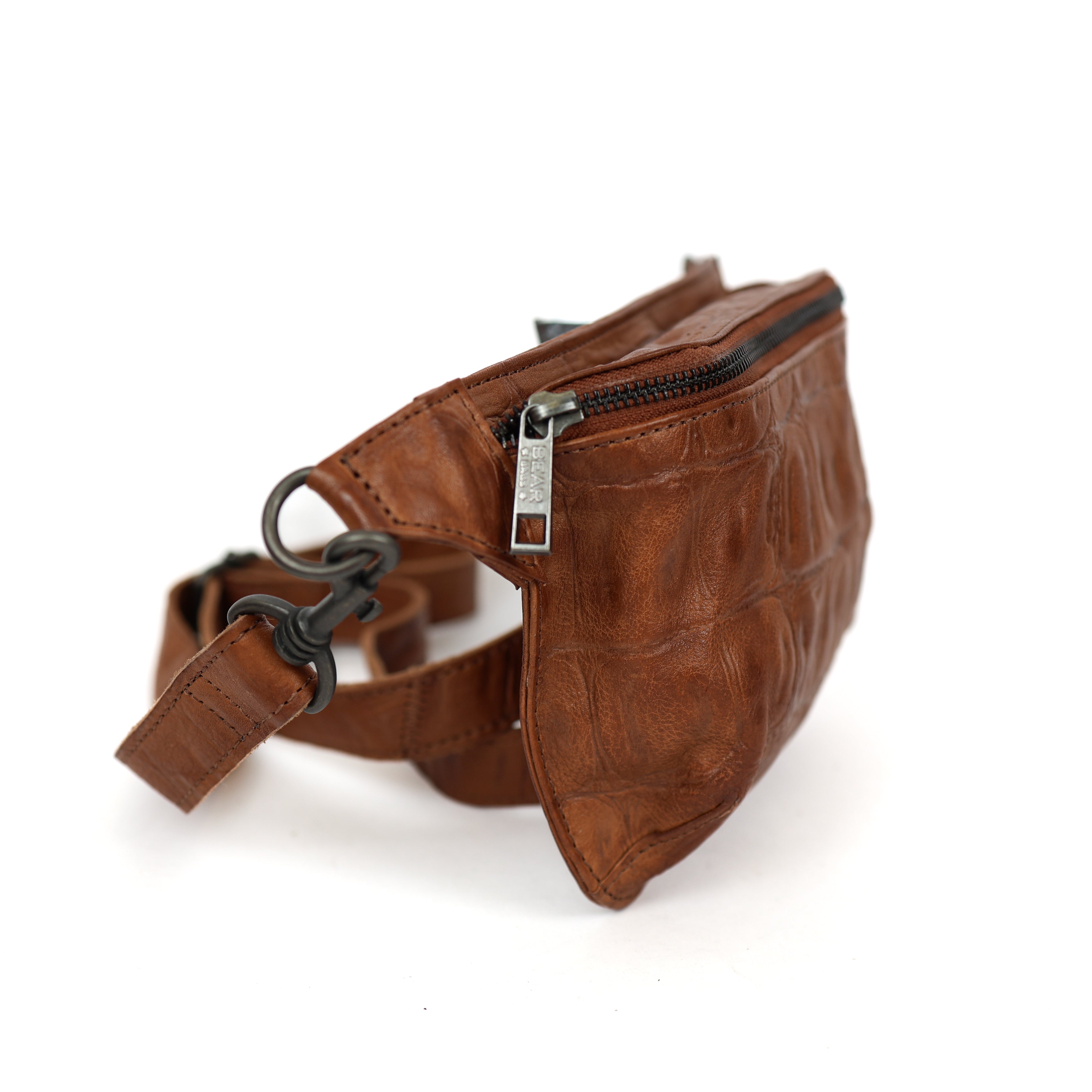 Crossbody tas 'Stef' cognac croco