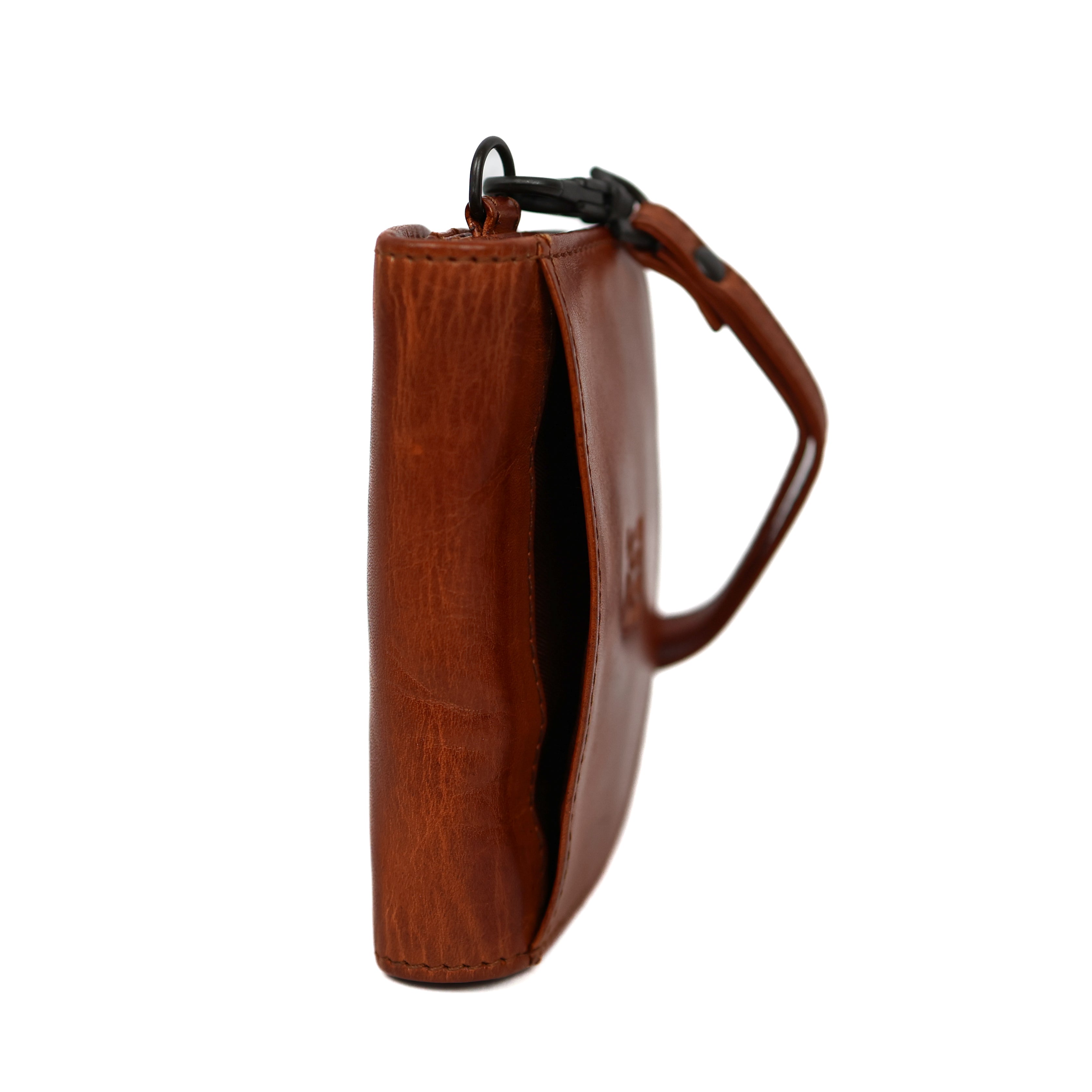 Portemonneetje met polsband 'Eva' cognac