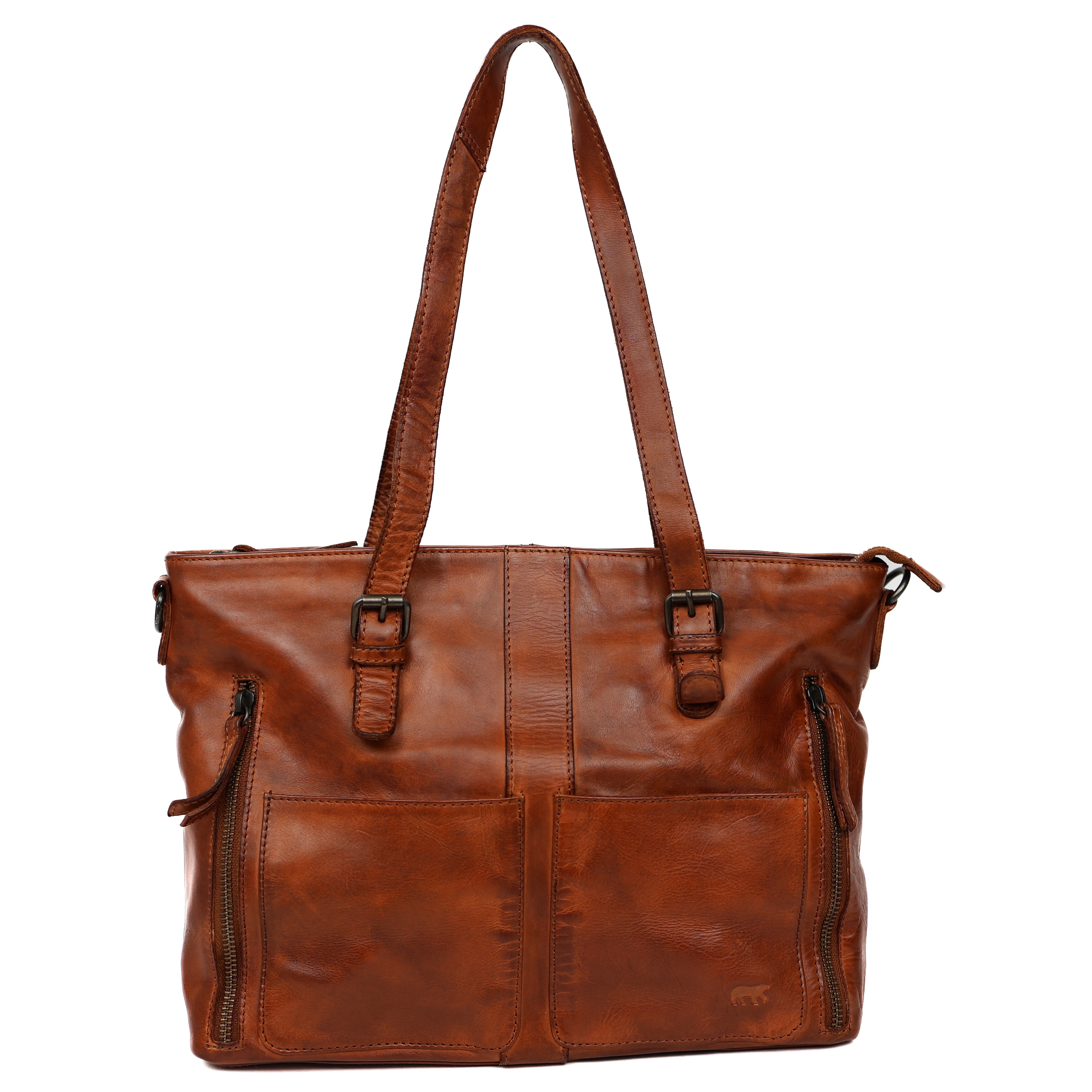 Hand-/schoudertas 'Fleur' cognac