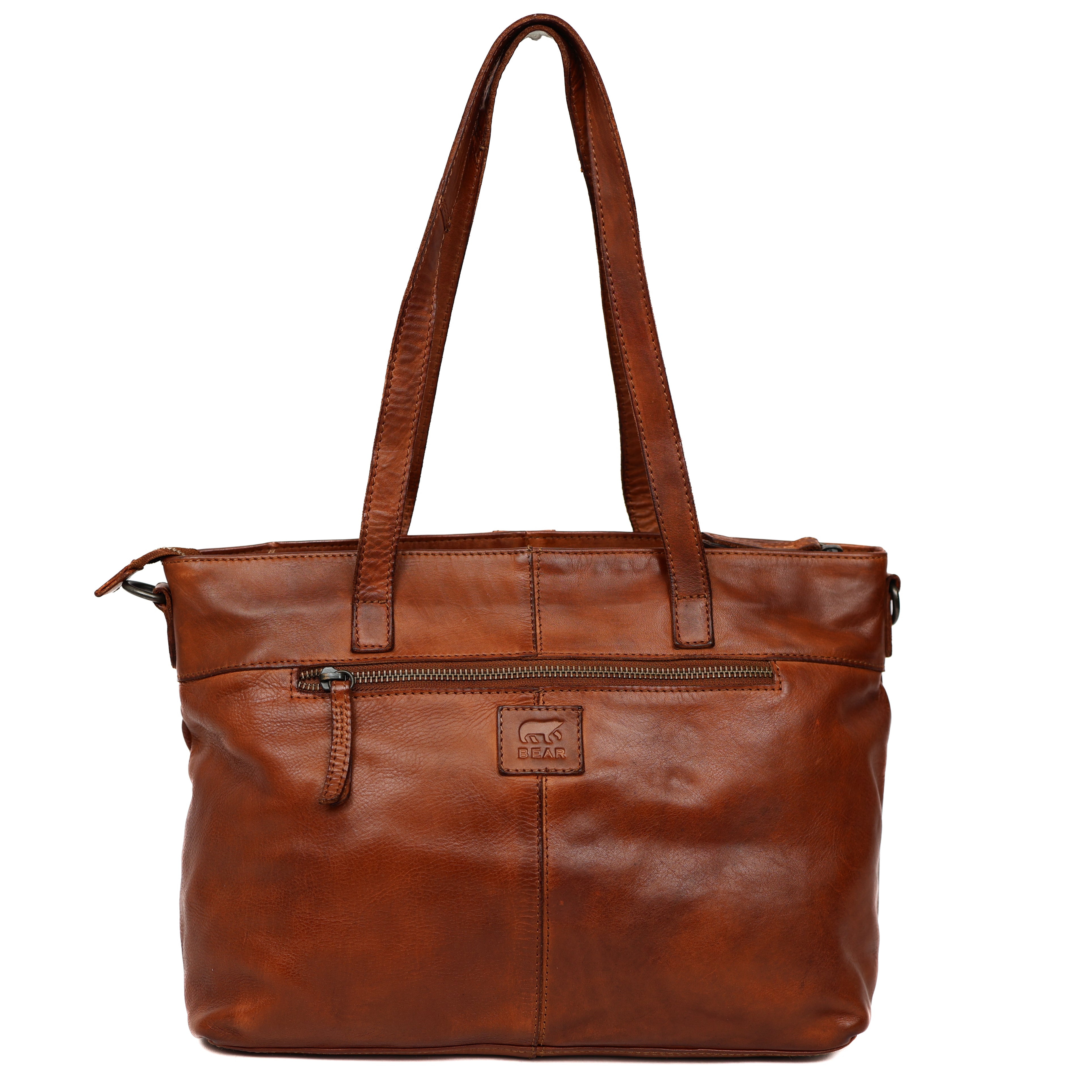 Hand-/schoudertas 'Fleur' cognac