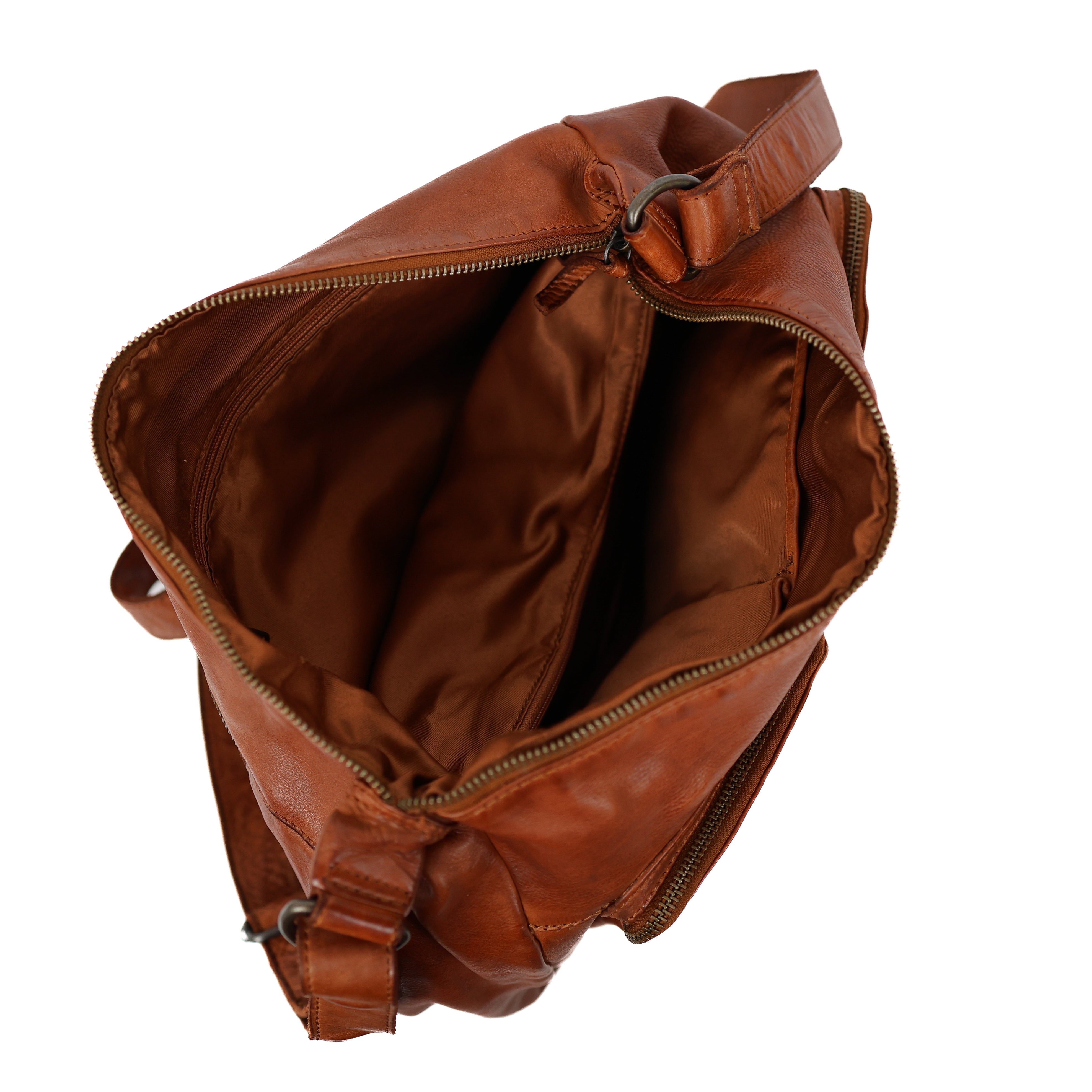 Schoudertas 'Fay' cognac