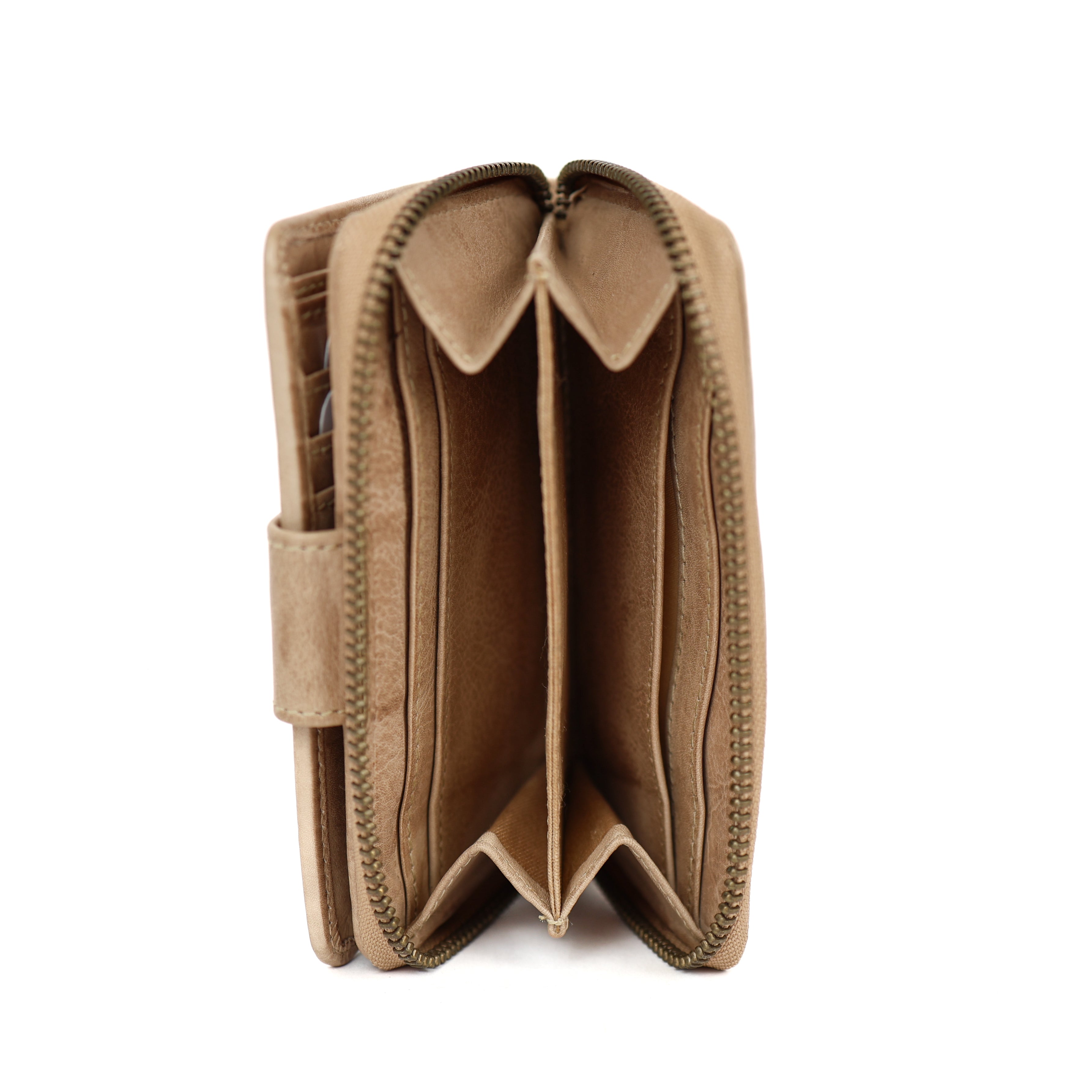 Zipper wallet 'Loet' cognac