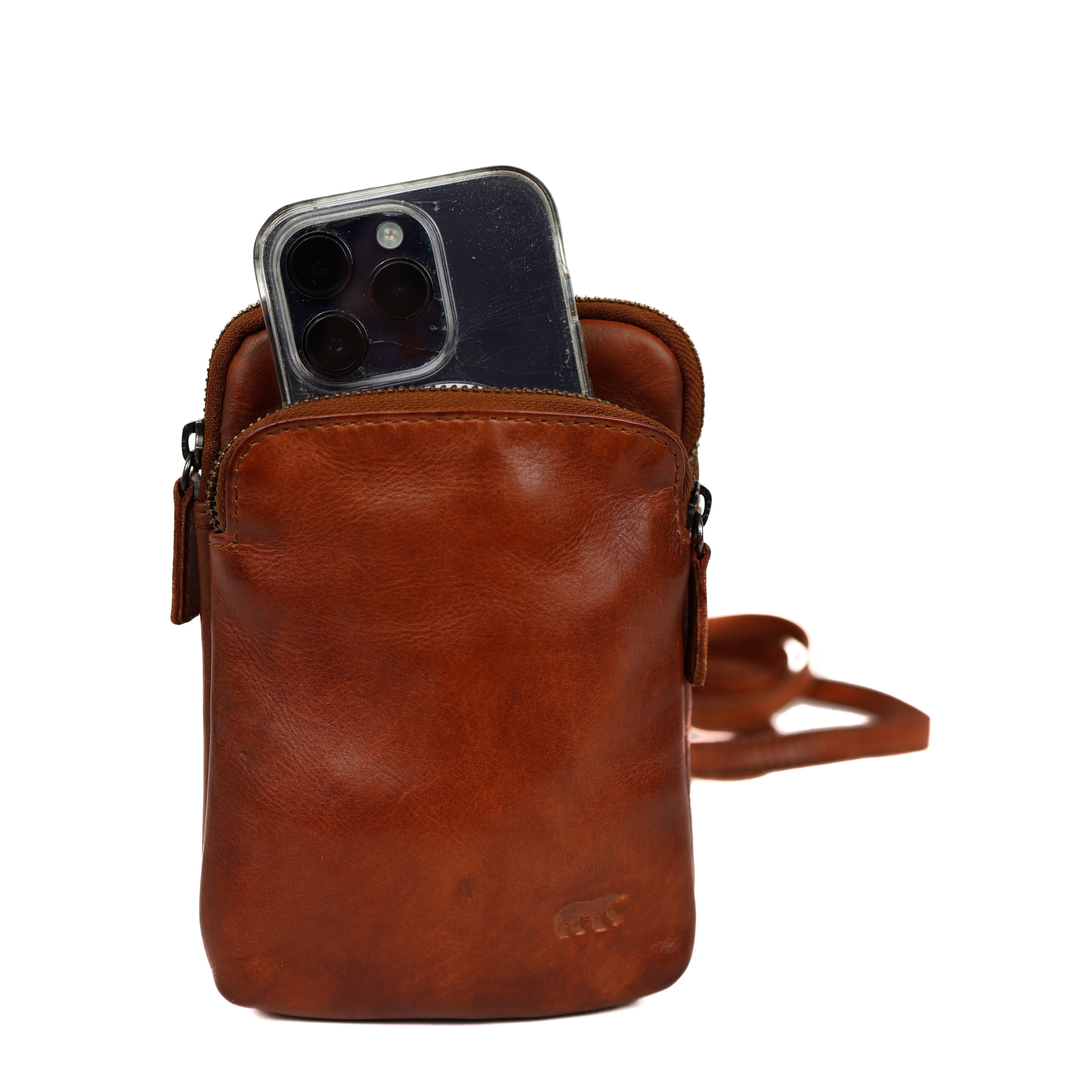 Telefoontasje 'Jack' cognac