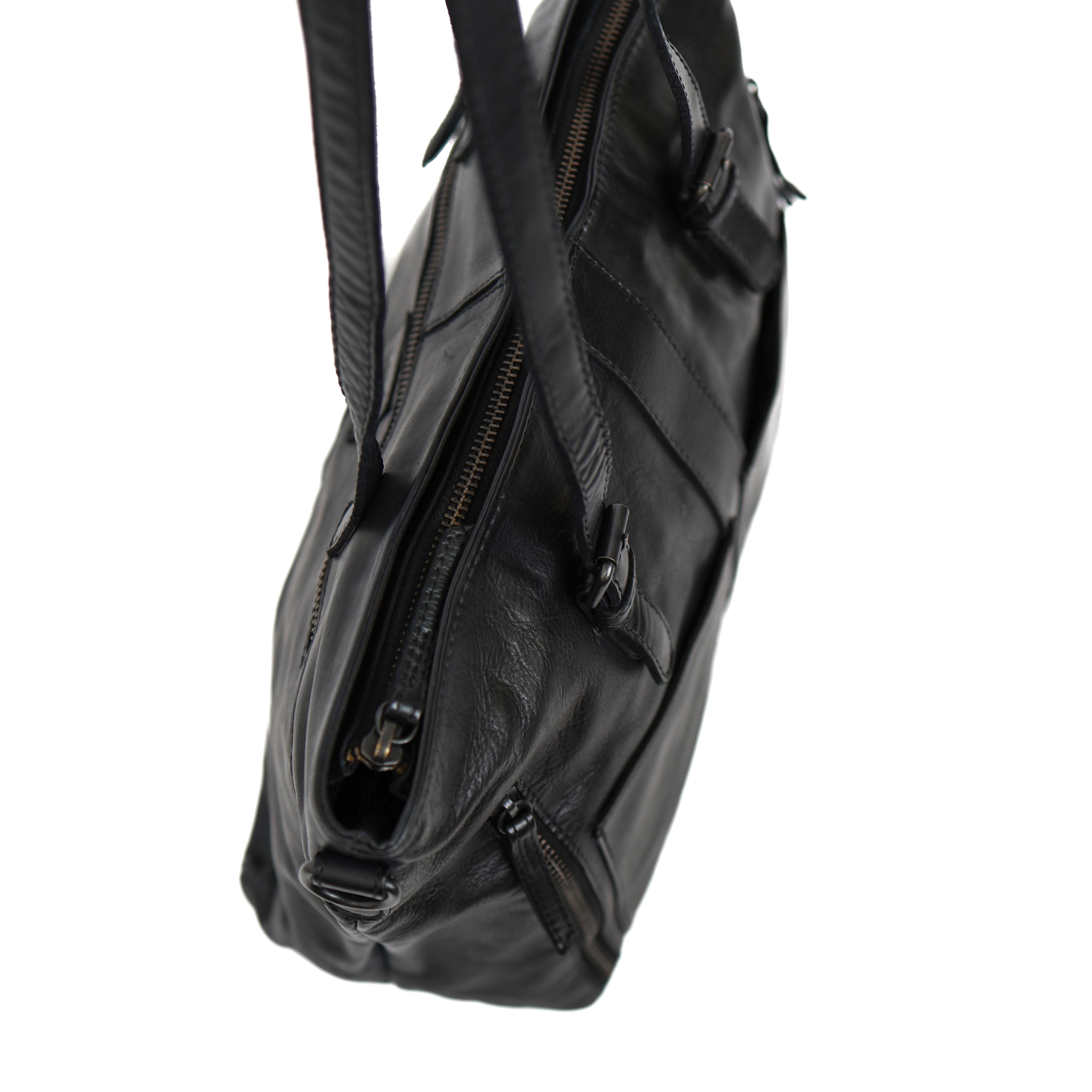 Hand/shoulderbag 'Fleur' black