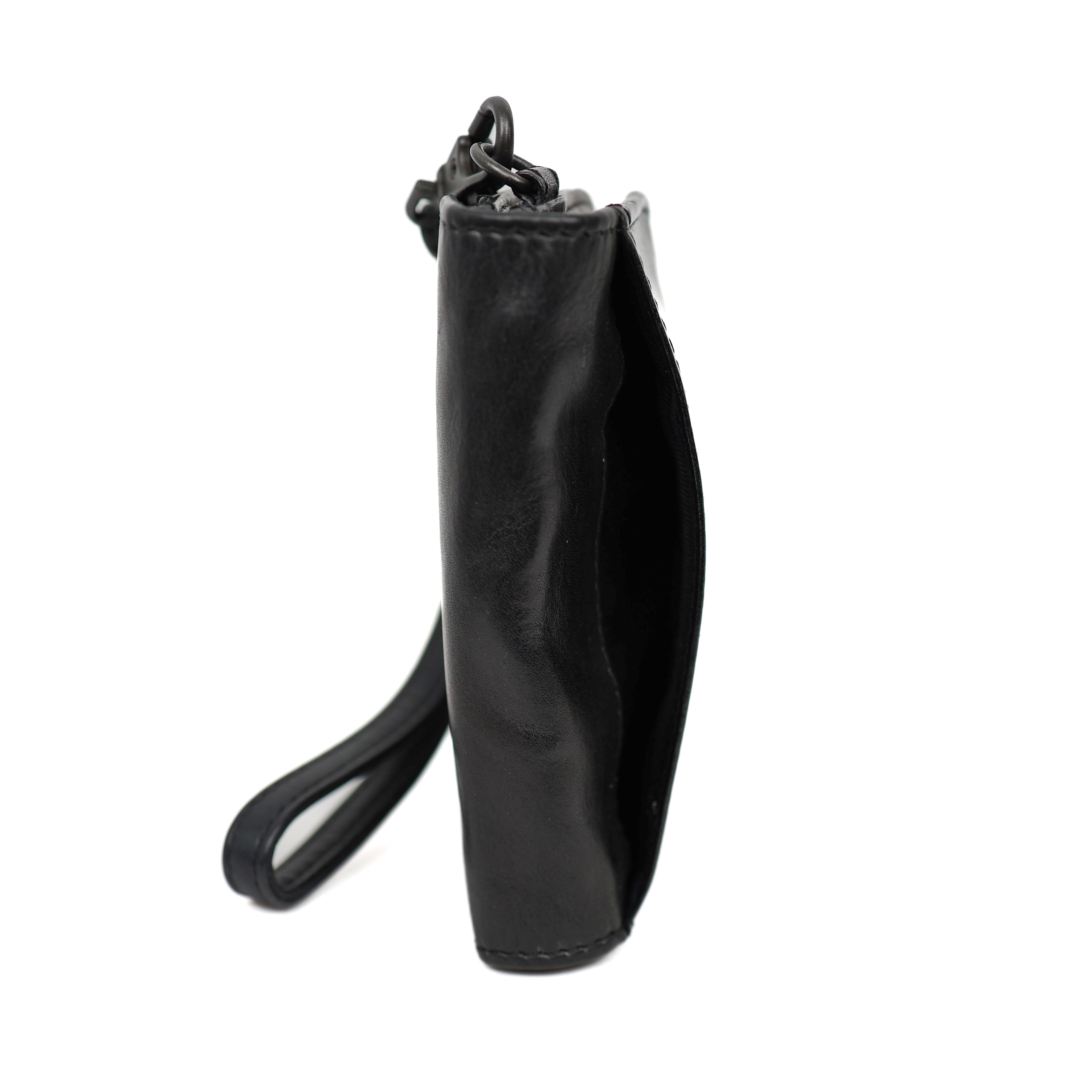 Portemonneetje met polsband 'Eva' zwart