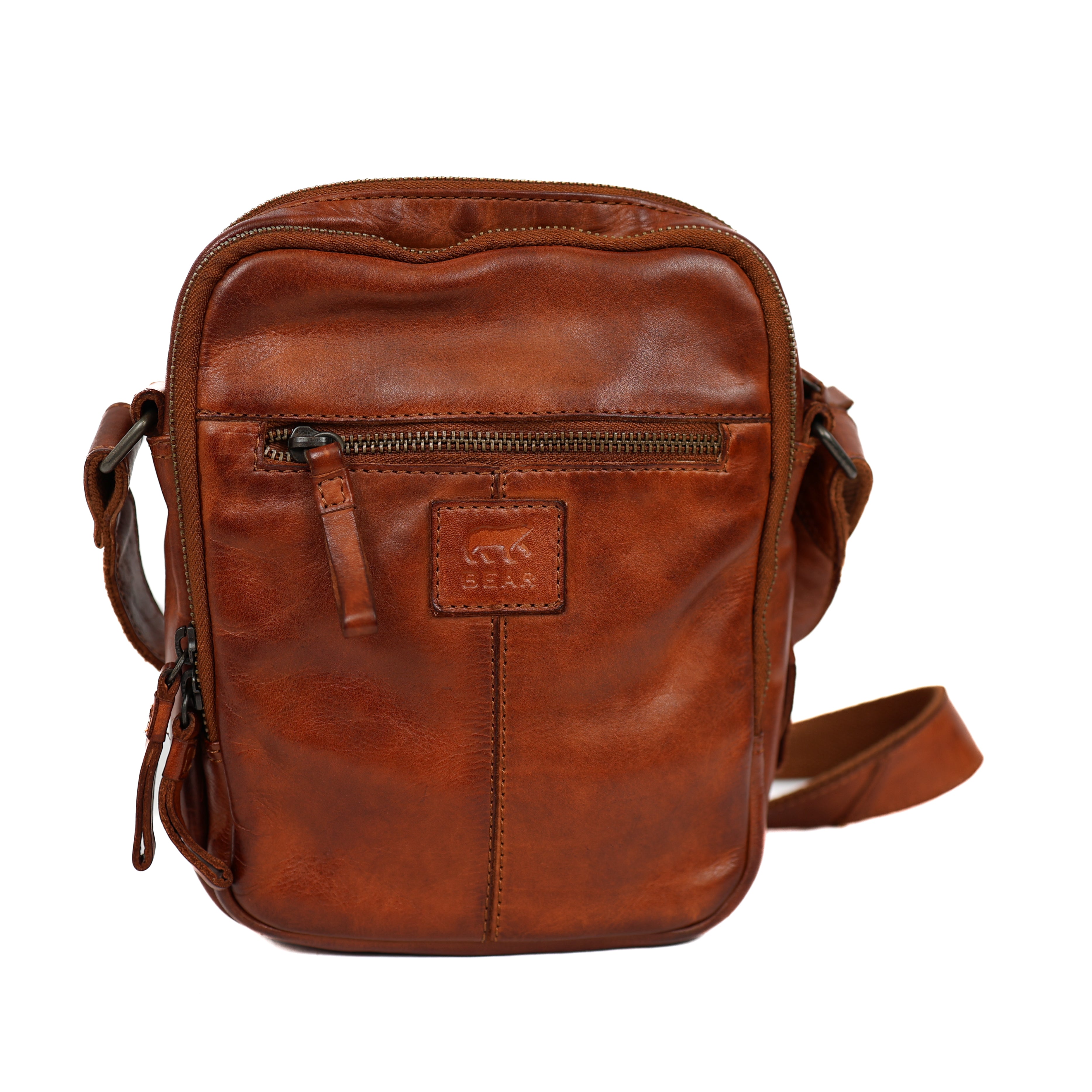 Crossbody/travel bag 'Renny' cognac