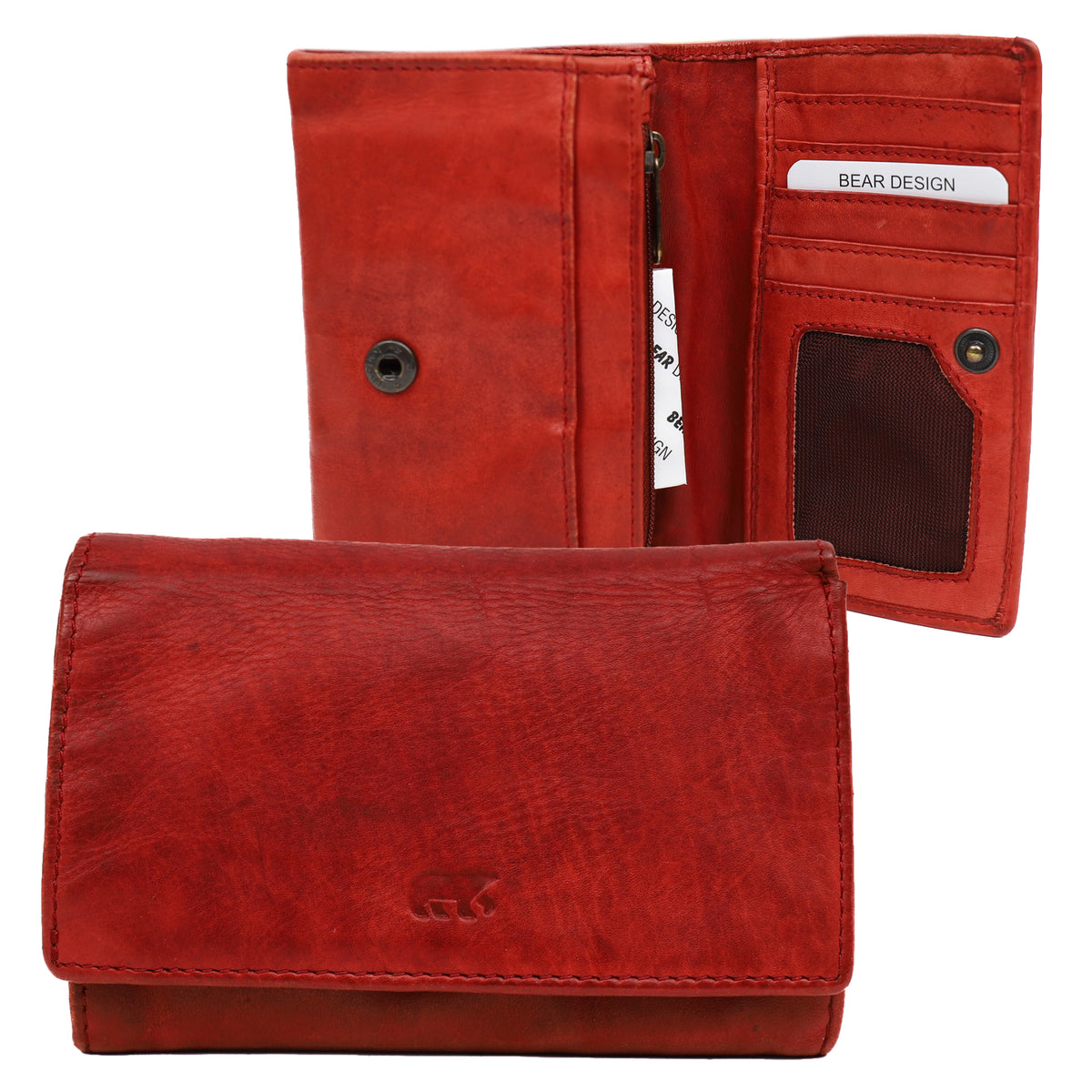 Wrap wallet 'Flappie' red - CL 15572