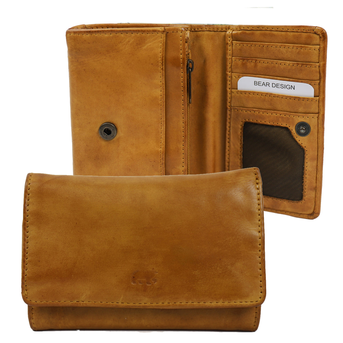 Wrap wallet 'Flappie' yellow - CL 15572