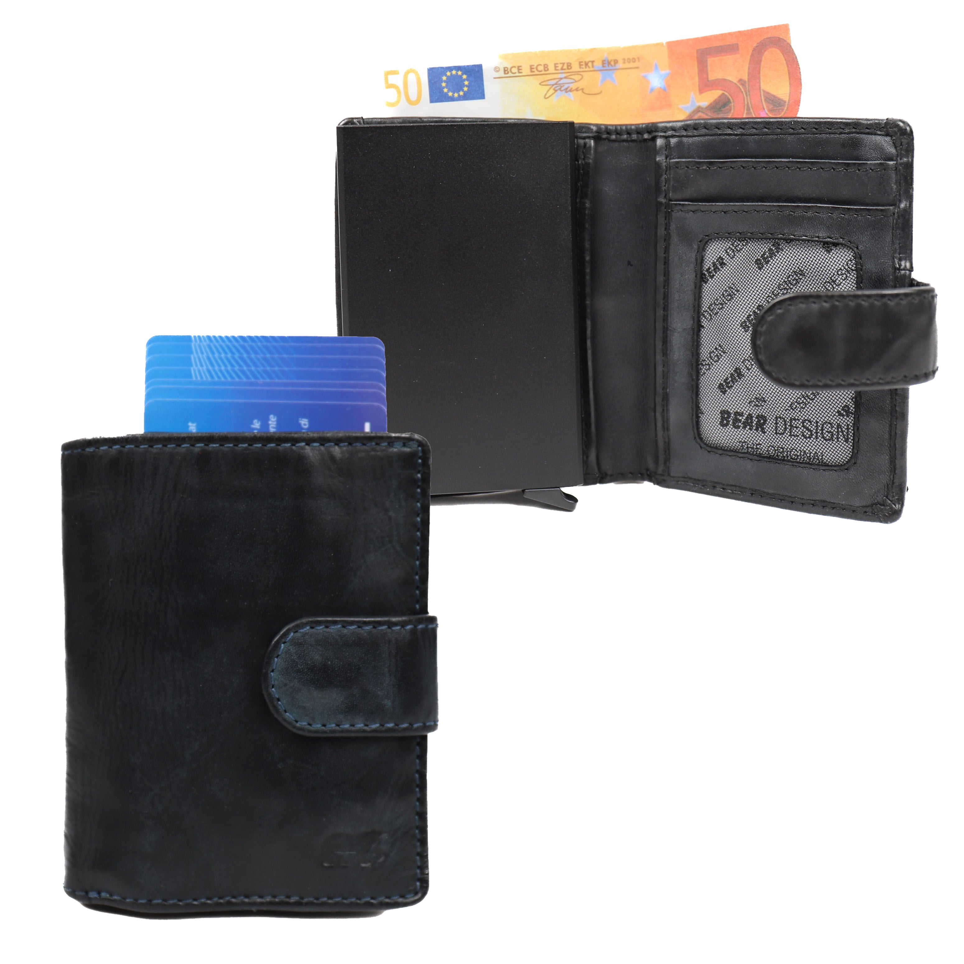 Card holder 'Bobby' dark blue - CL 15689