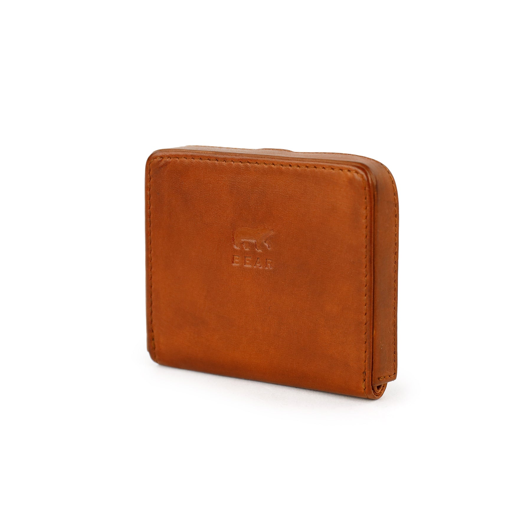 Cash box wallet 'John' cognac