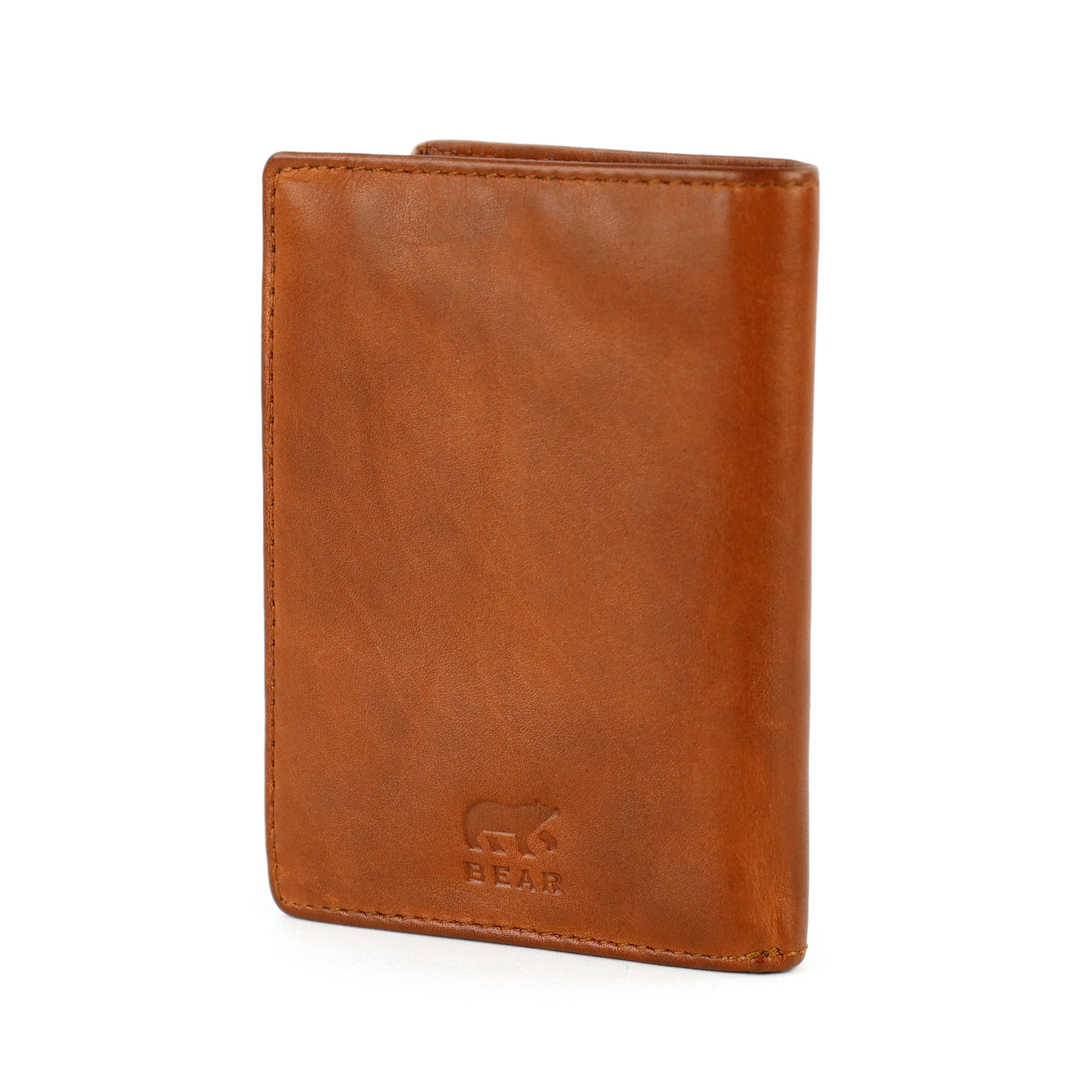 Portefeuille/billfold 'Leon' cognac