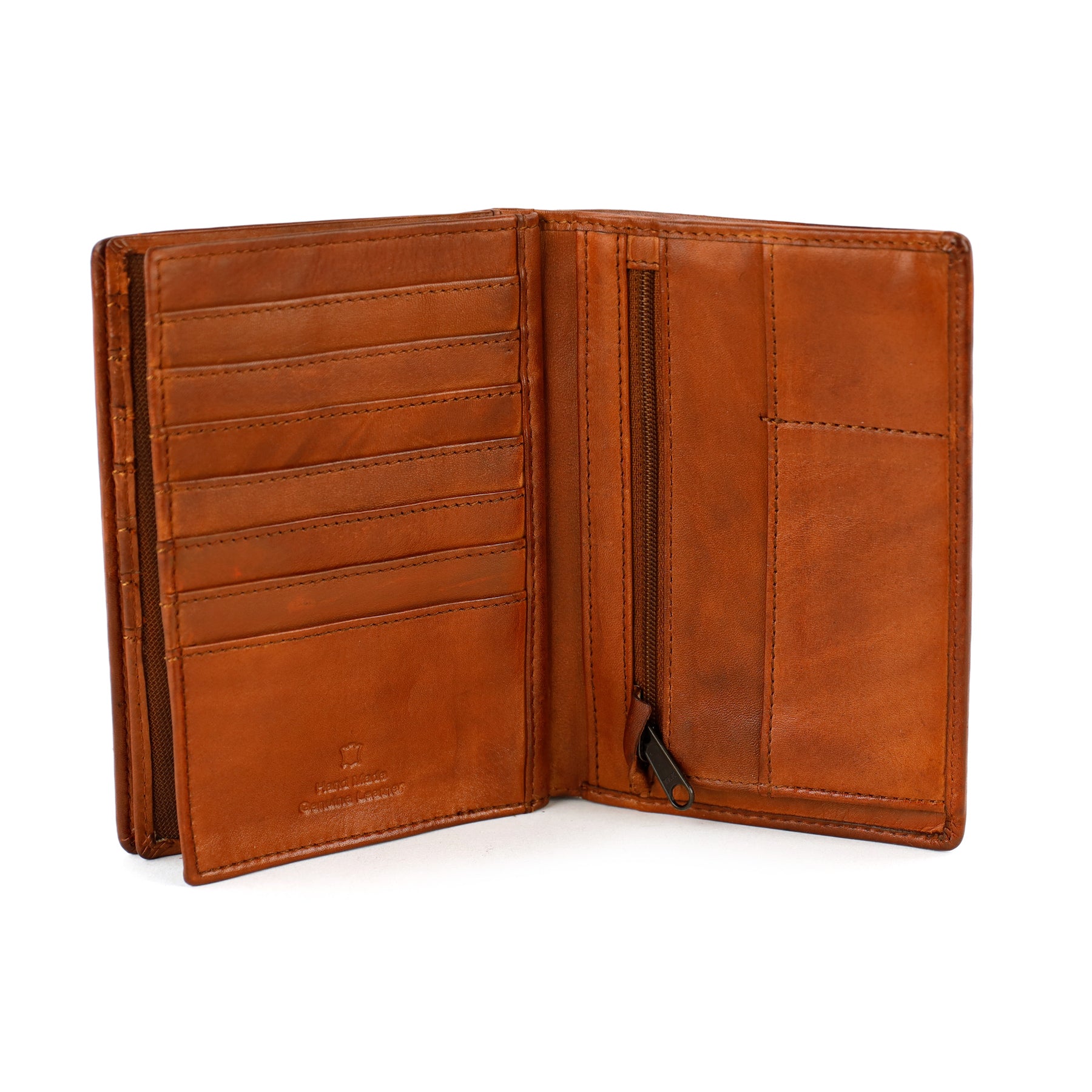 Autopapieren/pasjesmap 'Nikos' cognac