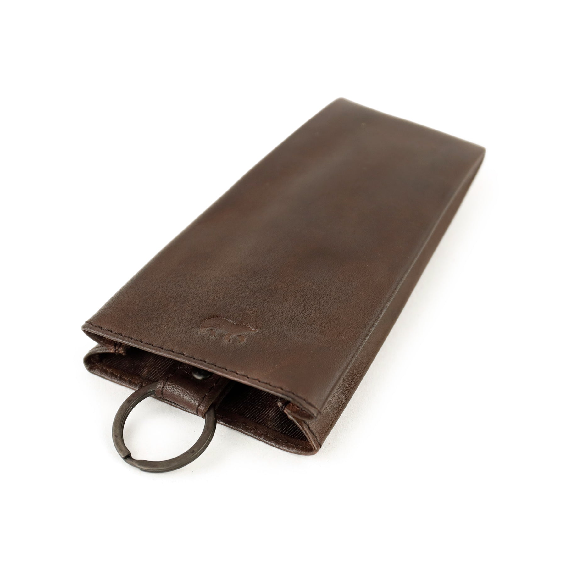 Clock key case 'Pablo' dark brown