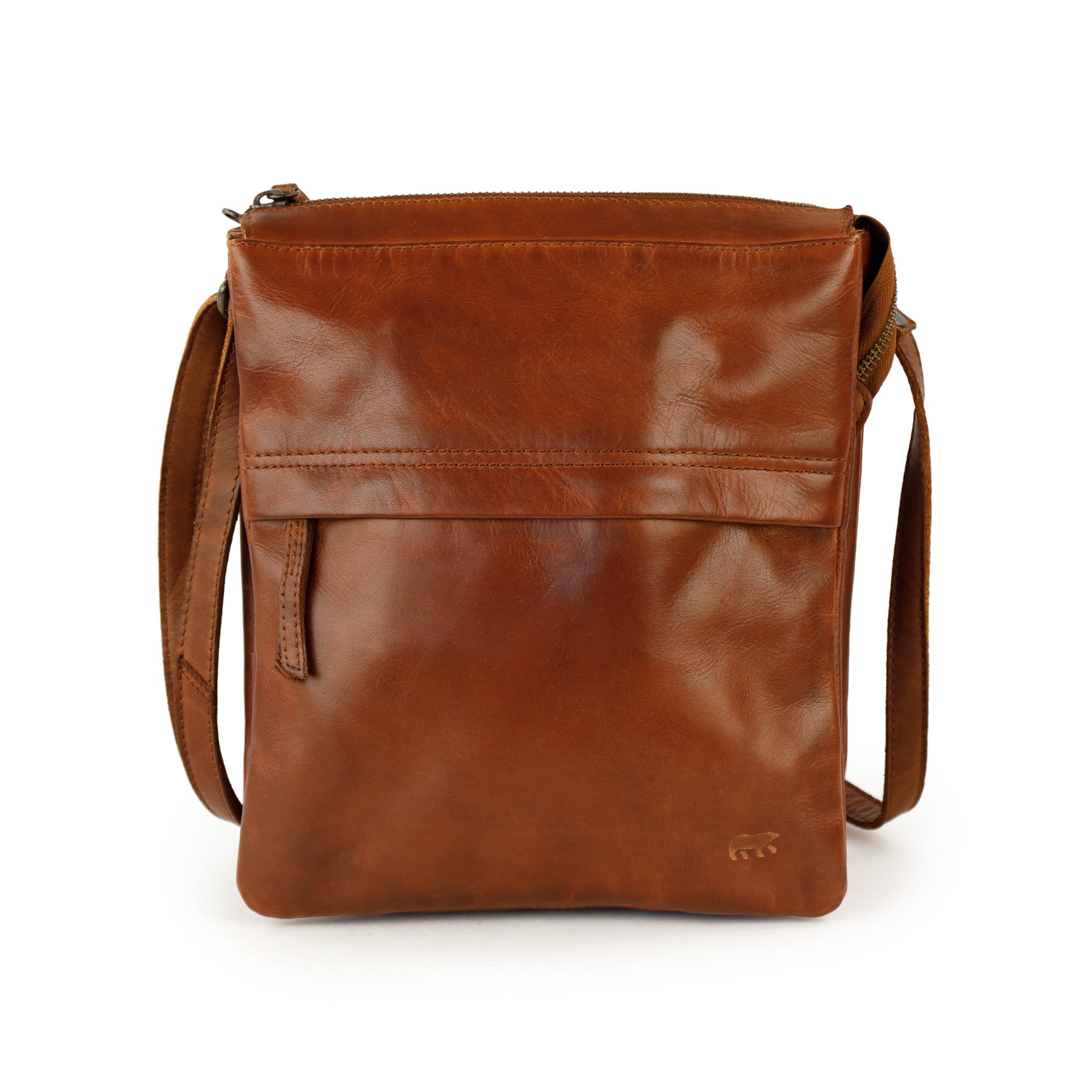 Middelmaat schoudertas 'Joyce' cognac