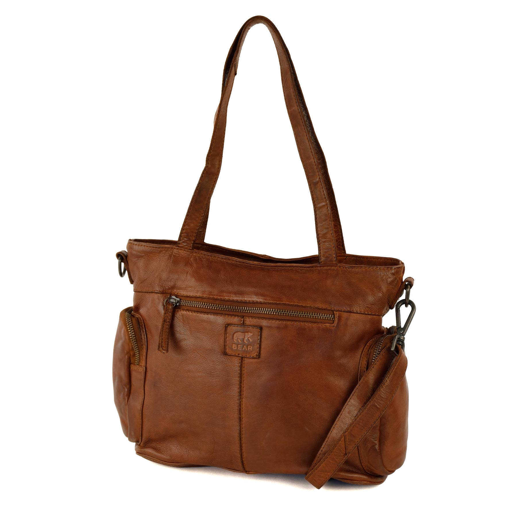 Shopper-/schoudertas 'Liv' cognac