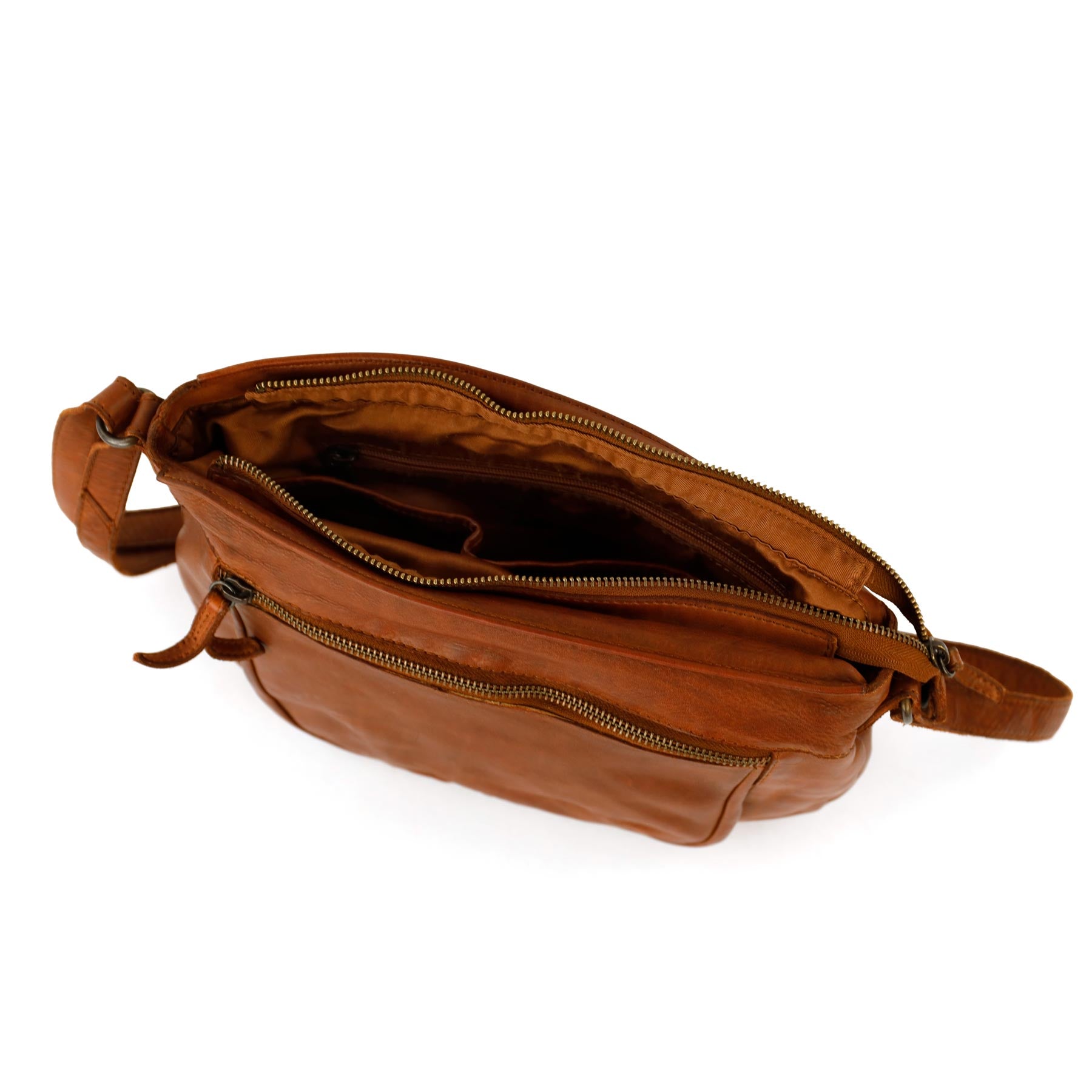 Schoudertasje 'Floor' cognac