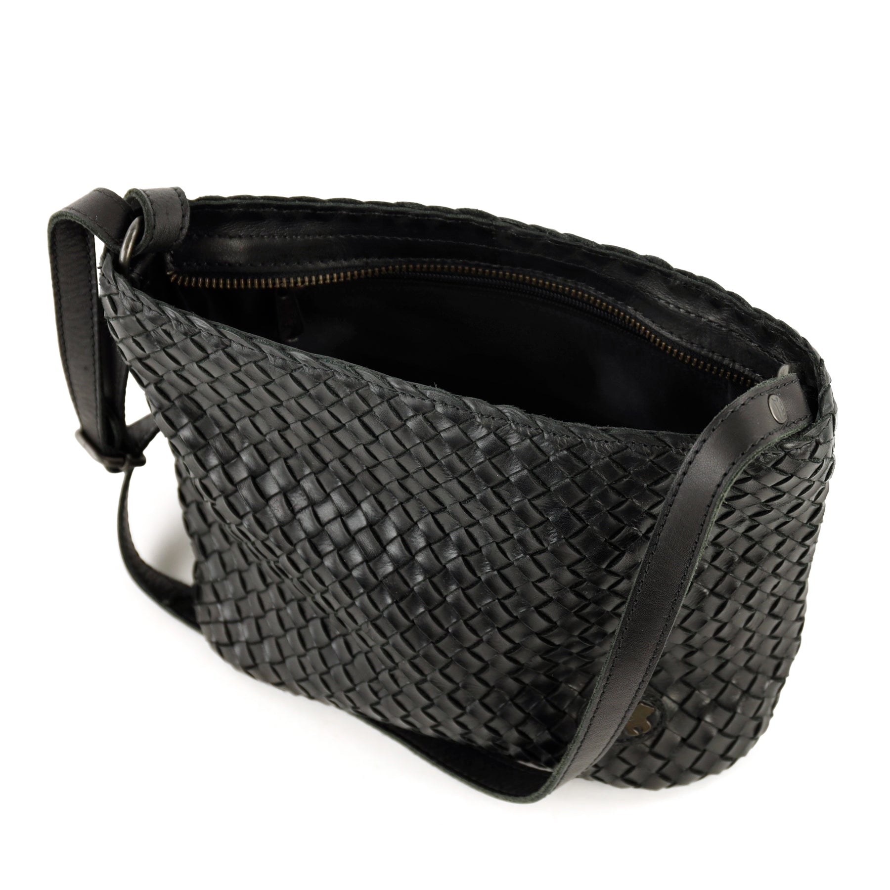 Braided shoulder bag 'Joan' black