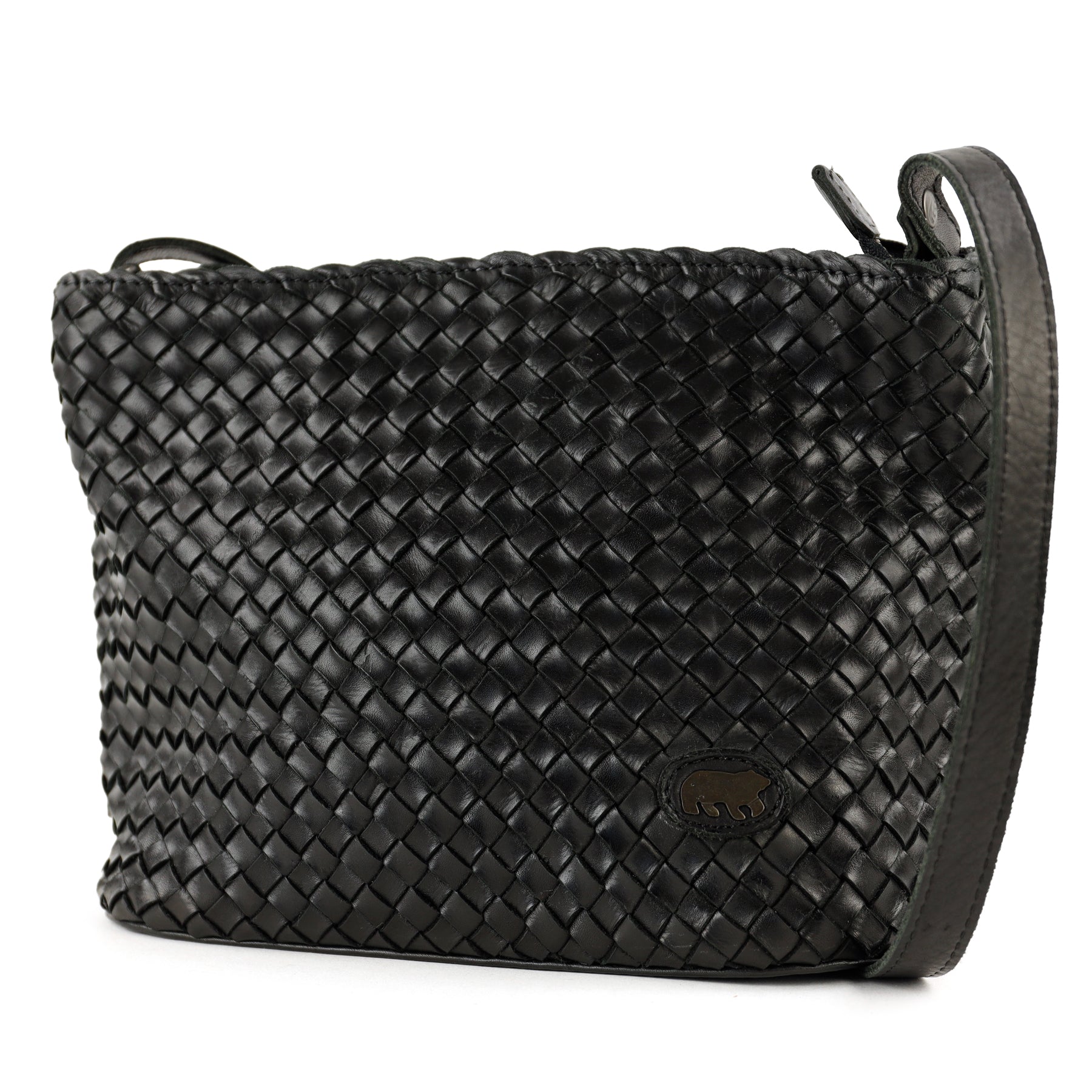 Braided shoulder bag 'Joan' black