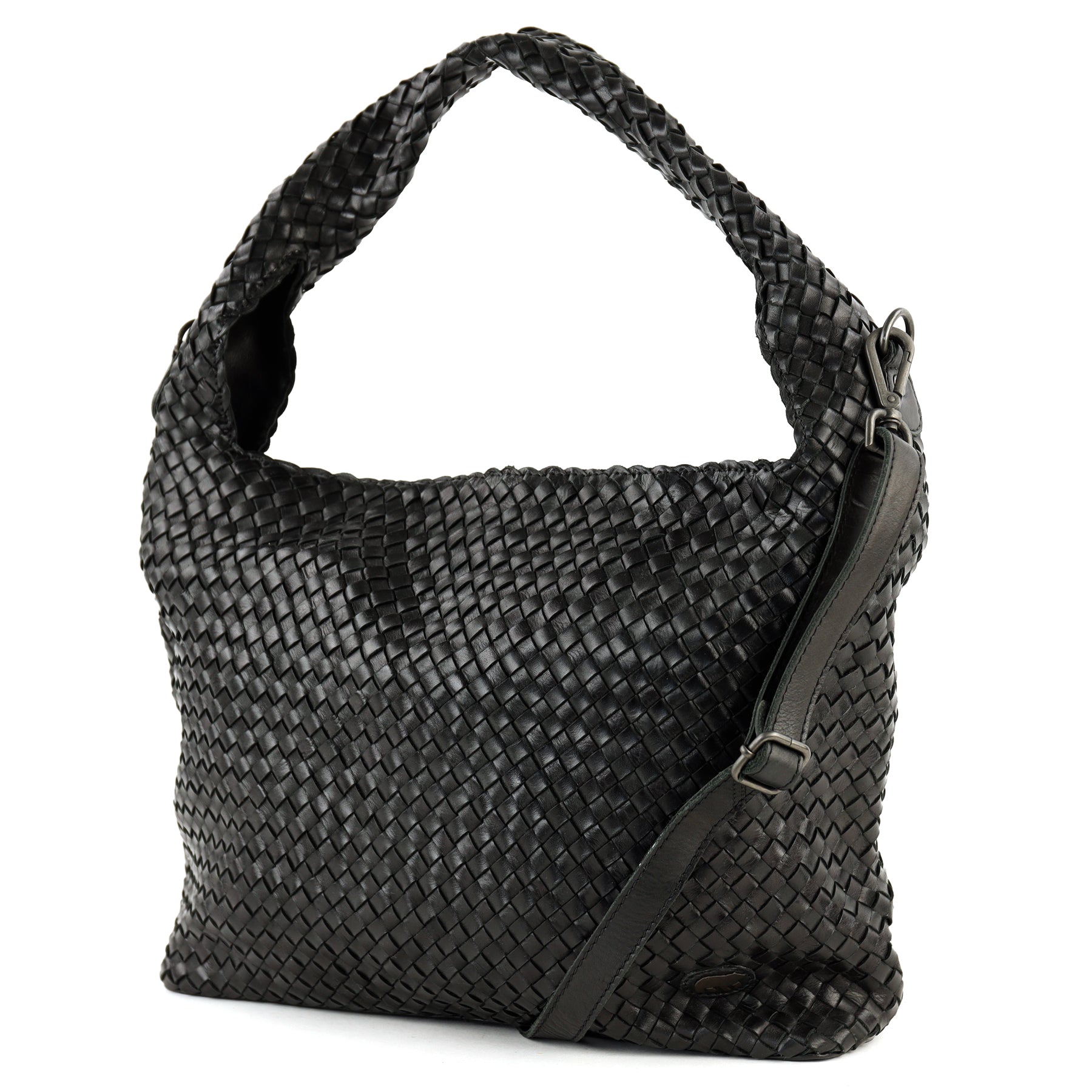 Braided pouch/shoulder bag 'Lauraine' black