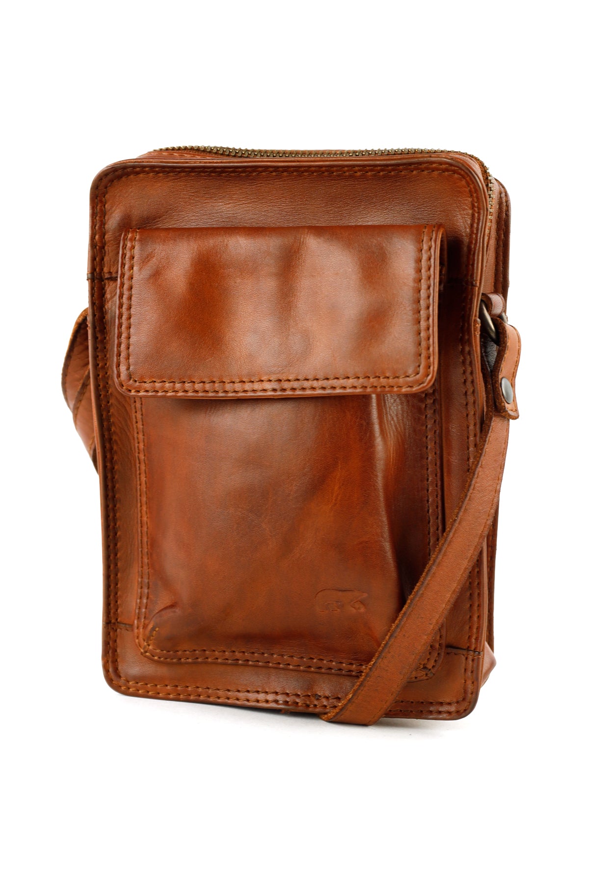 Shoulder bag 'Carmen' cognac
