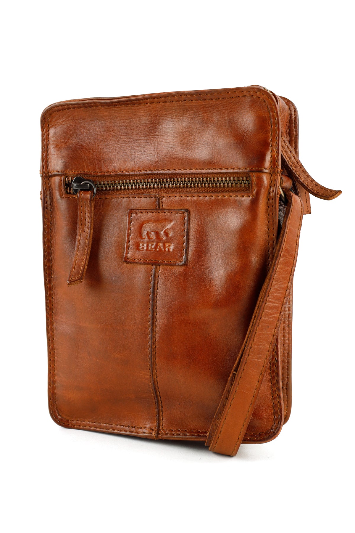 Shoulder bag 'Carmen' cognac