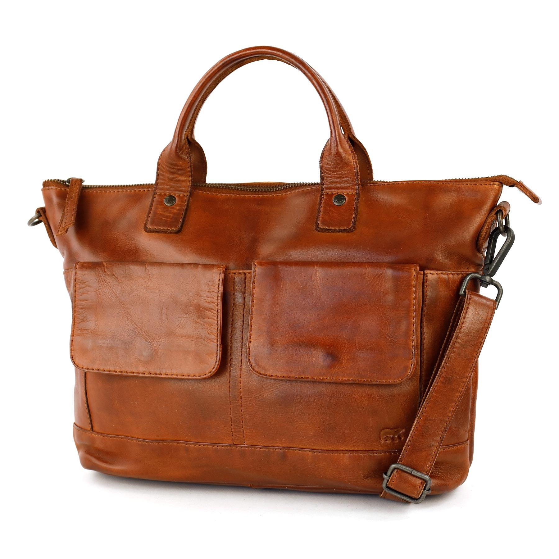 Hand/shoulder bag 'Elin' cognac