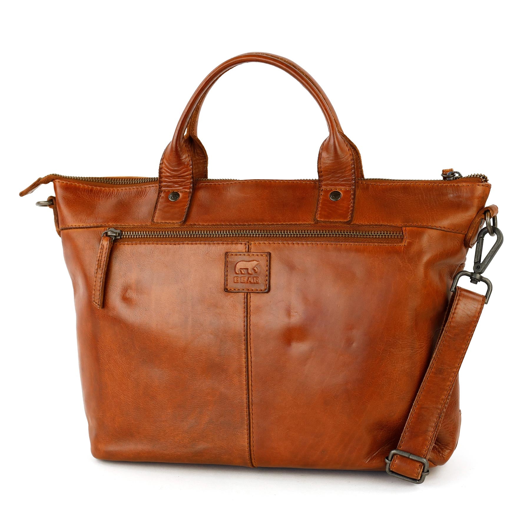 Hand/shoulder bag 'Elin' cognac