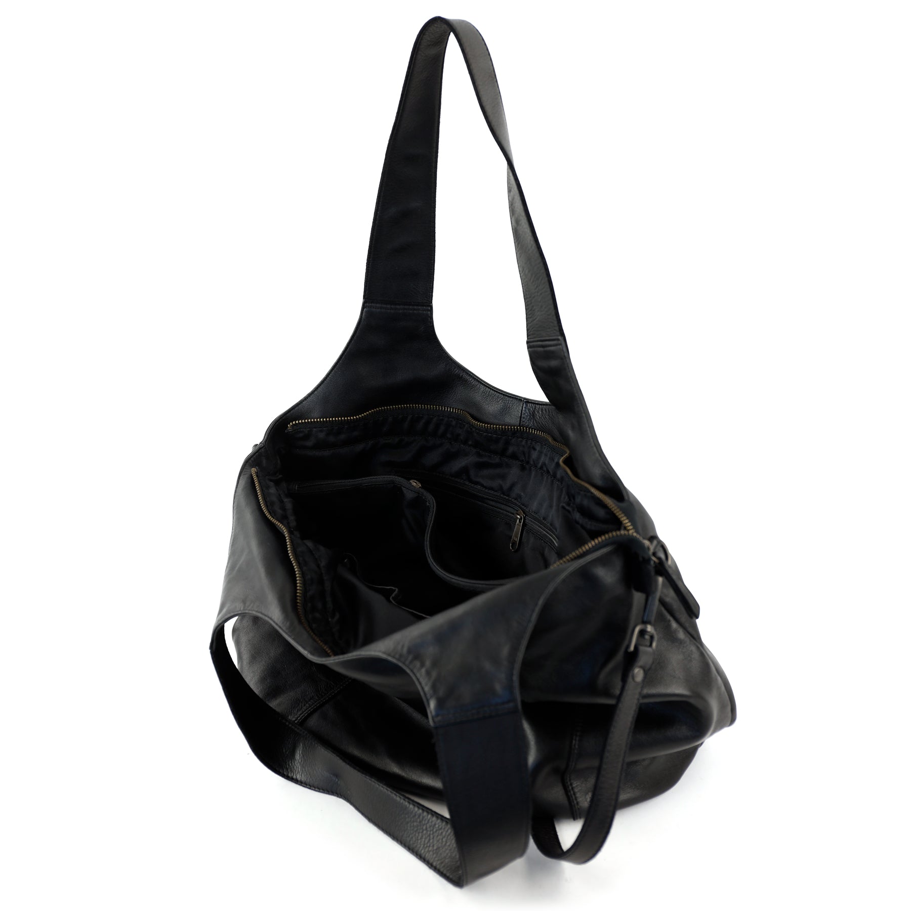 Big shopper/pouch bag 'Aurora' black