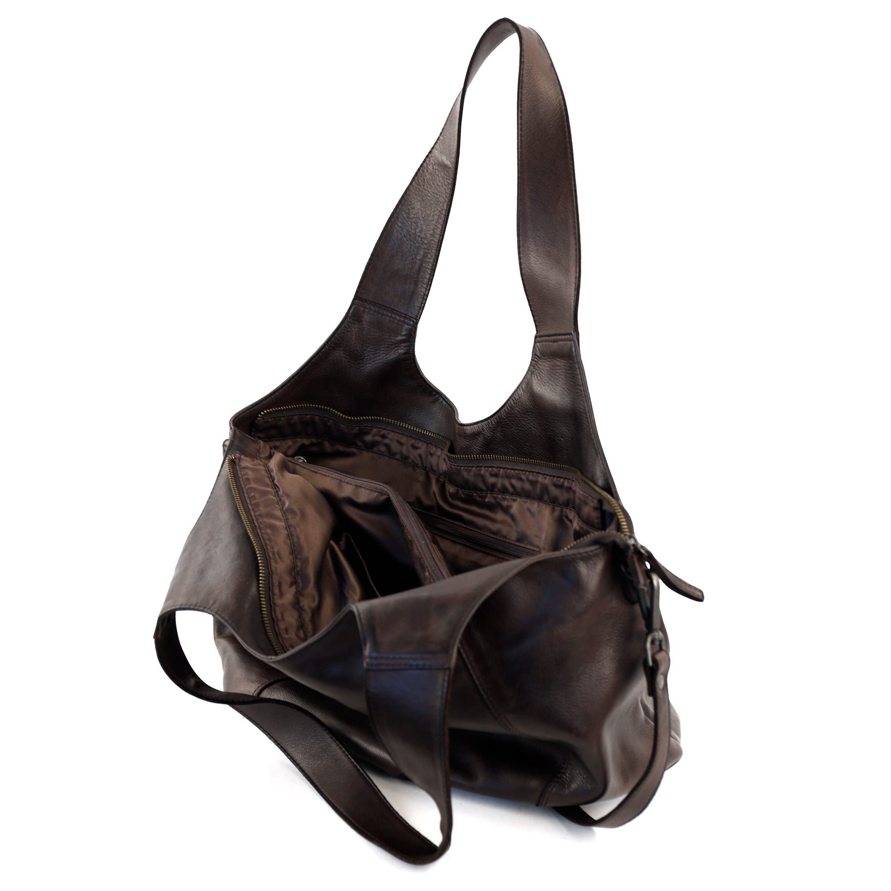 Ruime shopper/buideltas 'Aurora' donkerbruin