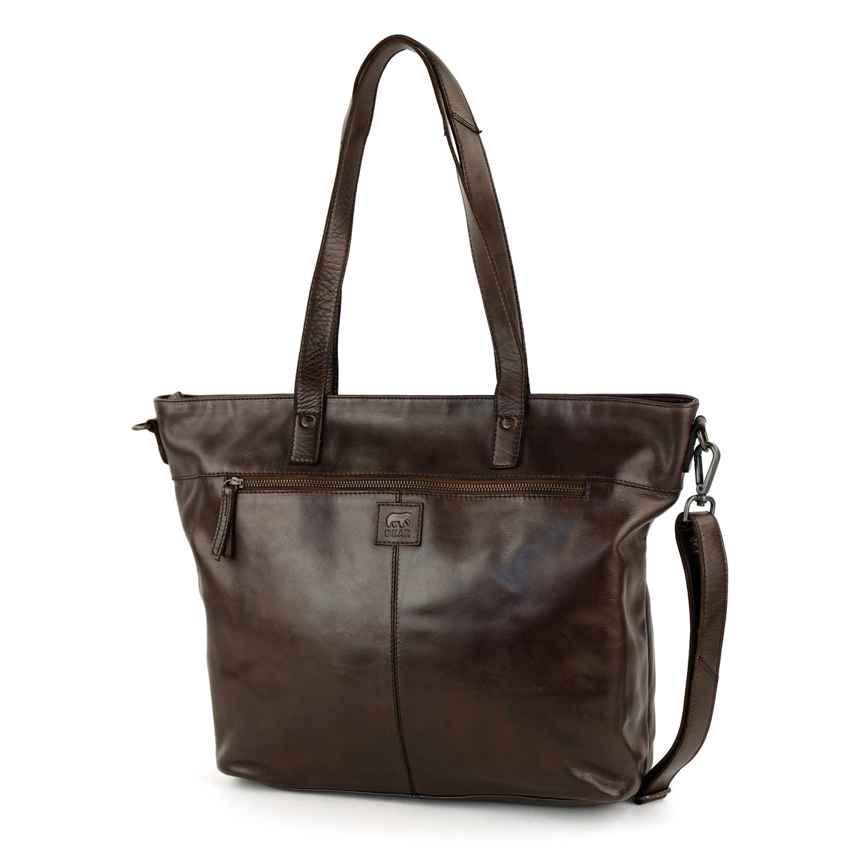 Laptoptas/shopper 14” 'Emila' donkerbruin