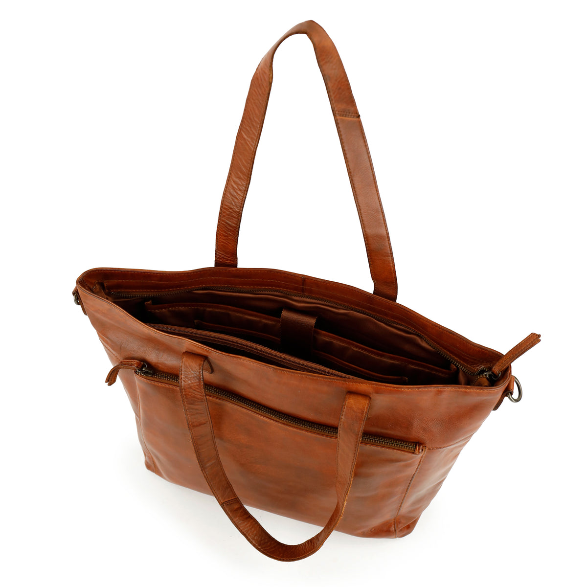 Laptoptas/shopper 14” 'Emila' cognac