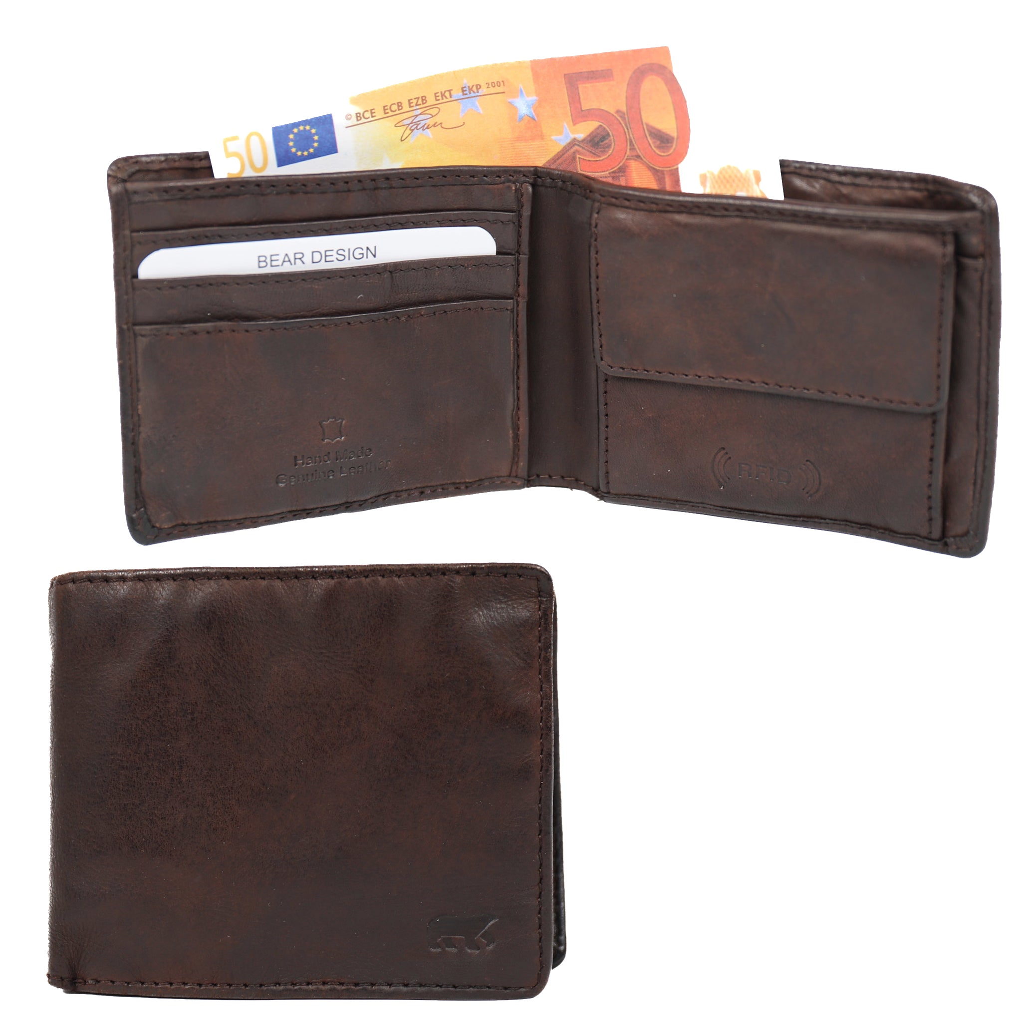 Billfold 'Fabian' dark brown
