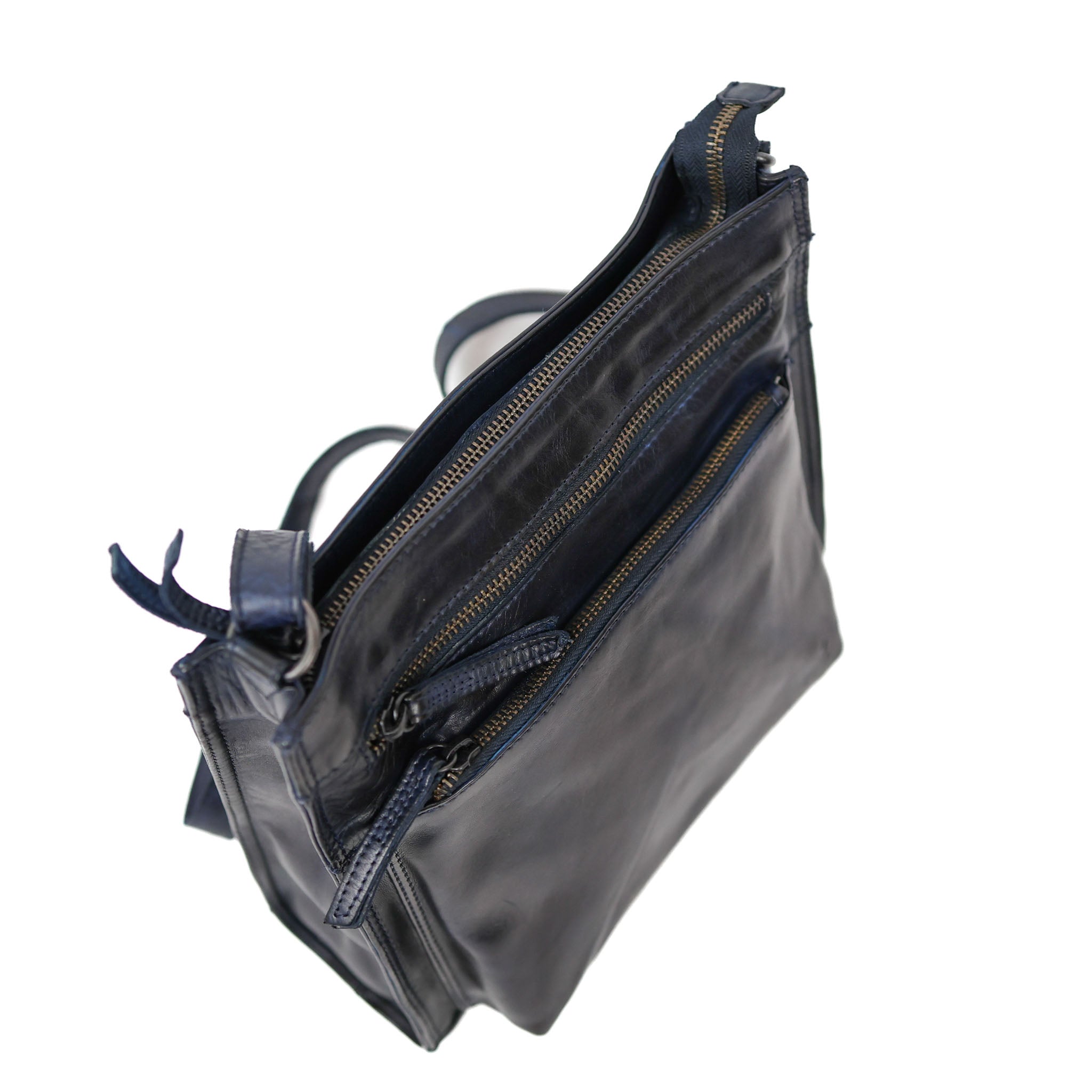 Ruime schoudertas 'Marisa' donkerblauw