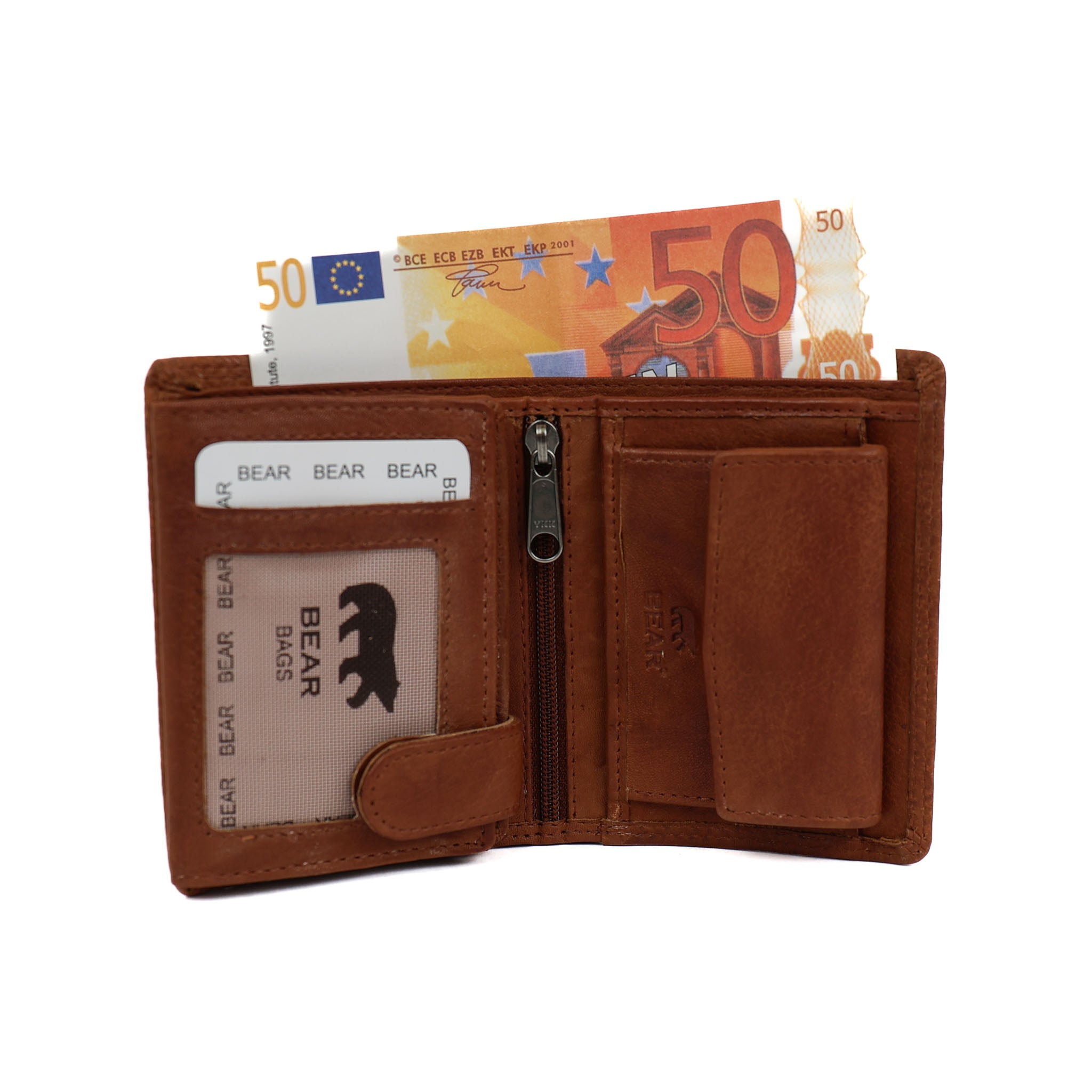 Hoge billfold 'Nolan' cognac