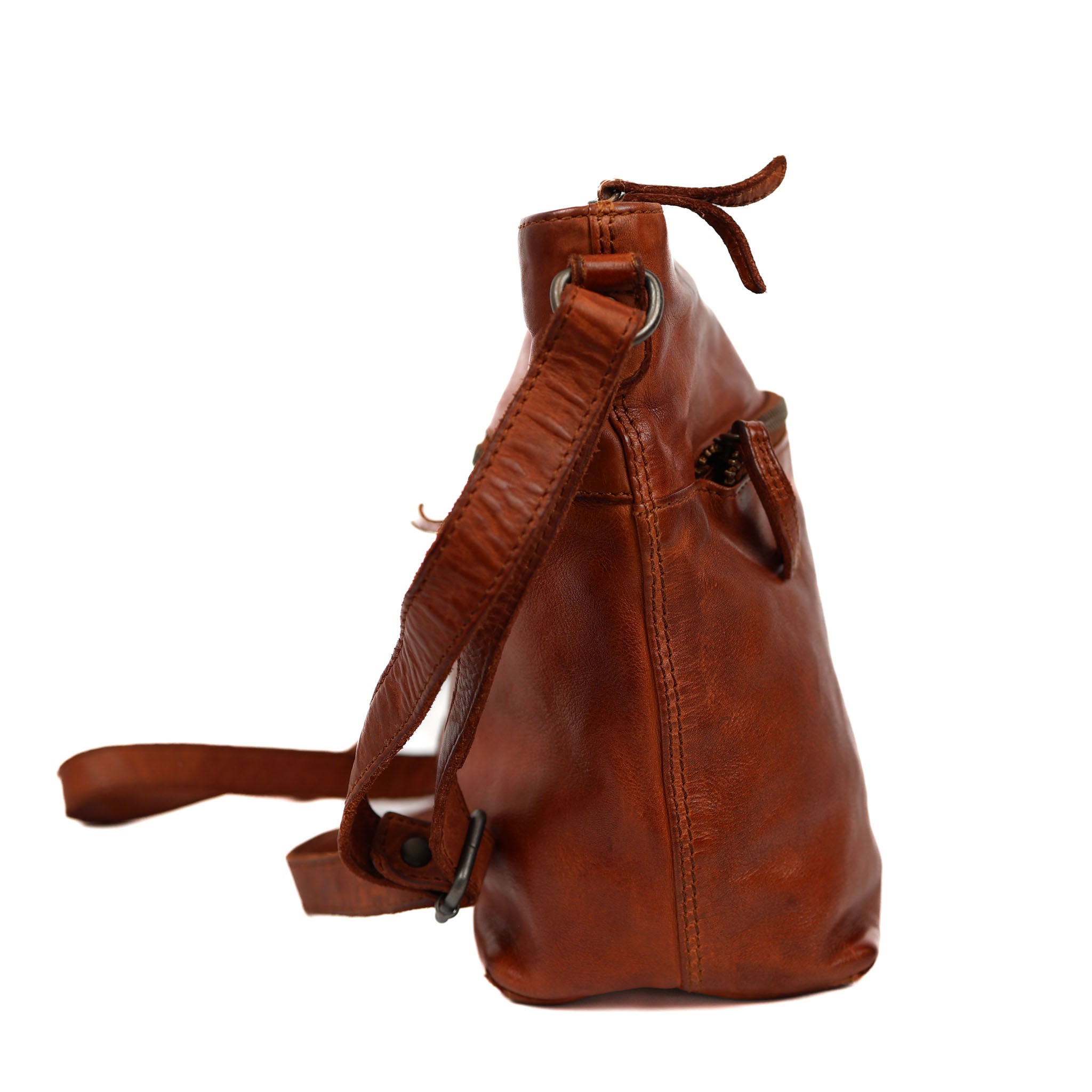 Schoudertasje 'Nancy' cognac